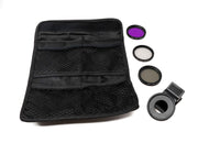 SYSTEM-S Filter UV CPL FLD Set 37 mm Linse Kit mit Clip Tasche in Schwarz
