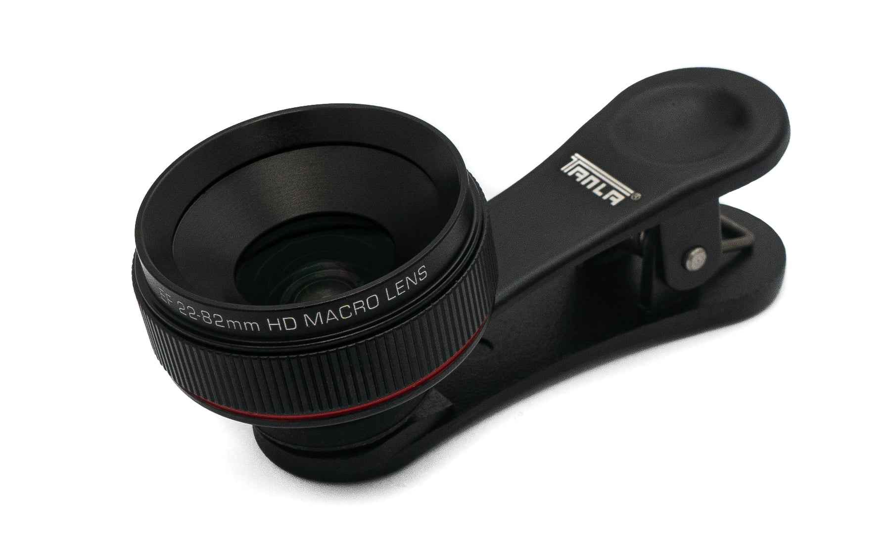 SYSTEM-S Makro Linse 1.1x bis 2.8x Vergrösserung mit Clip und Schutztasche für Smartphone