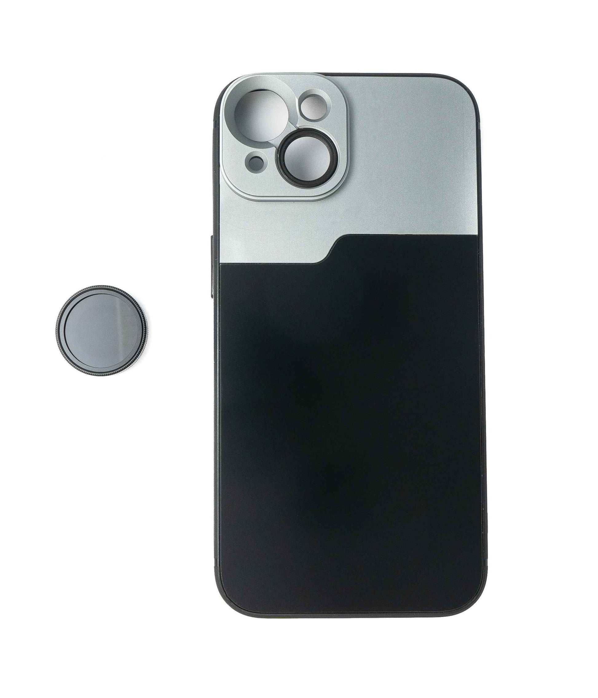 SYSTEM-S CPL Filter Circular Polarizer Linse mit Hülle in Schwarz für iPhone 13