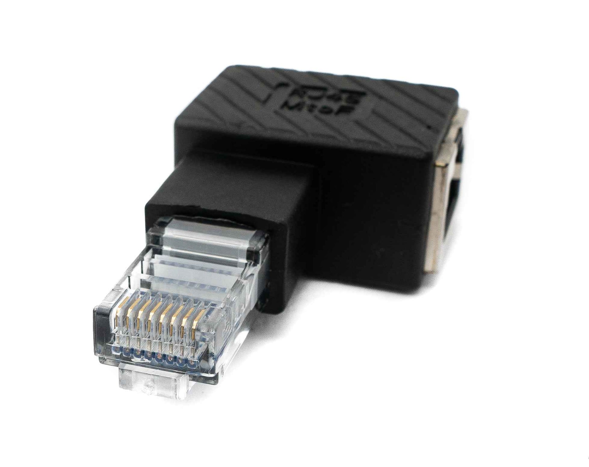 SYSTEM-S LAN Adapter RJ45 Stecker zu Buchse Winkel Ethernetadapter Kabel linksgewinkelt