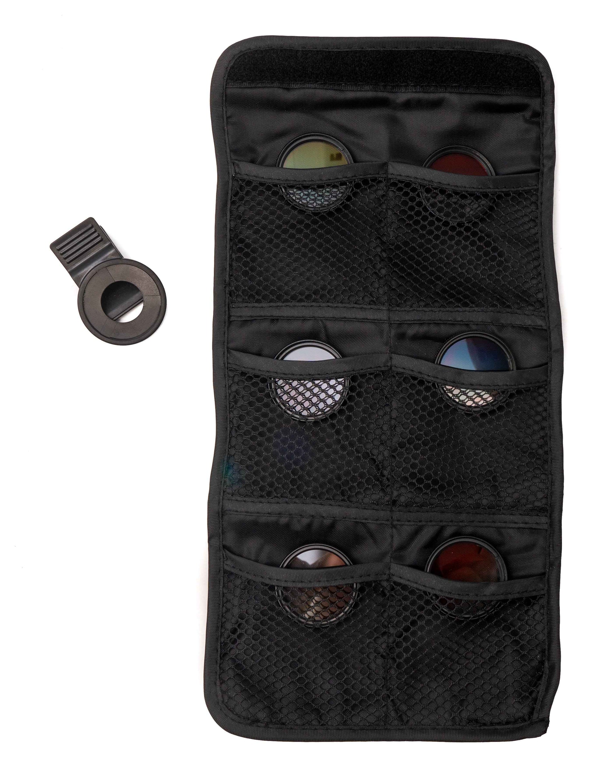 SYSTEM-S Farbfilter Set 37 mm 6 Stück mit Übergang Farbe Kit mit Clip Tasche in Schwarz