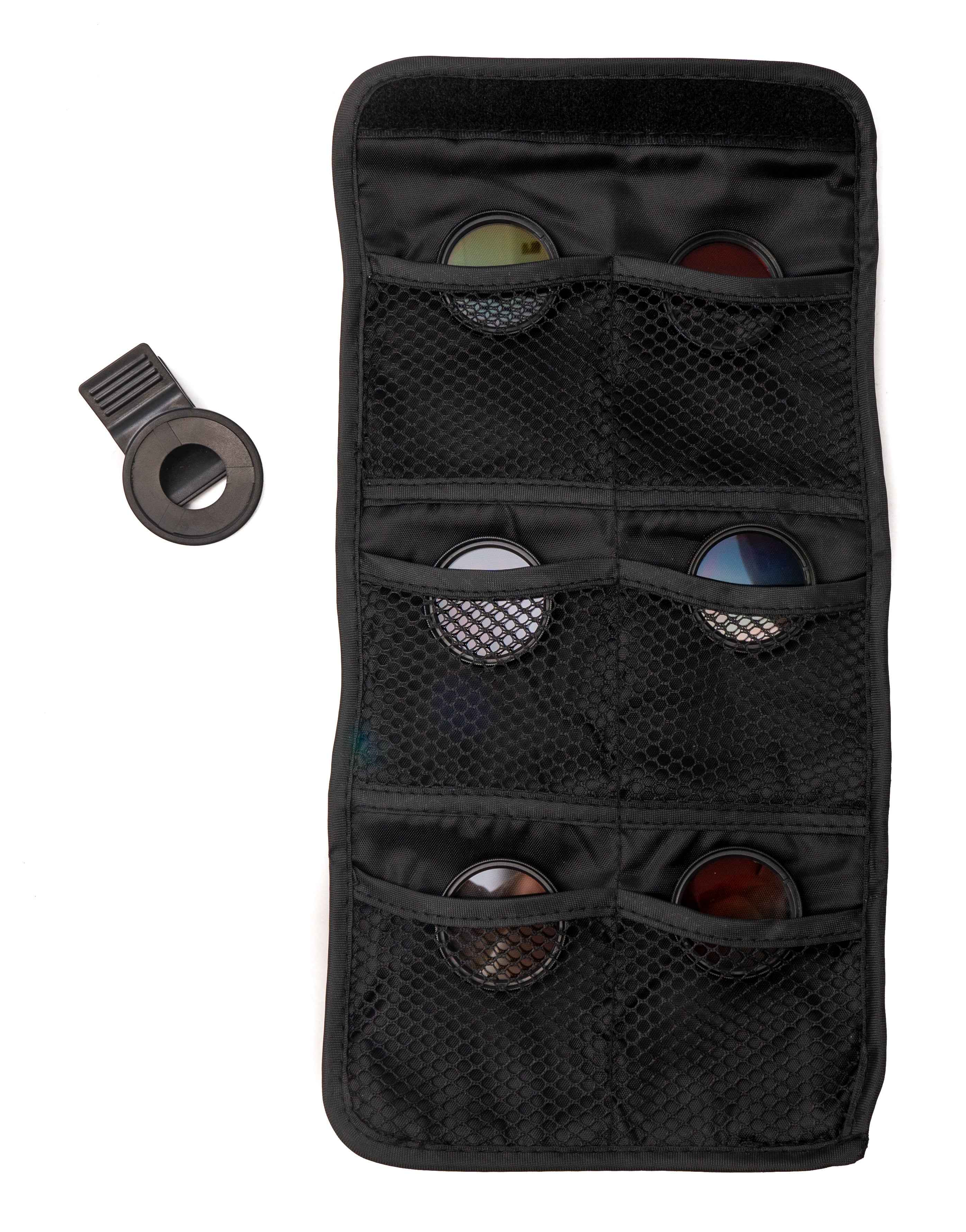 SYSTEM-S Farbfilter Set 37 mm 6 Stück mit Übergang Farbe Kit mit Clip Tasche in Schwarz