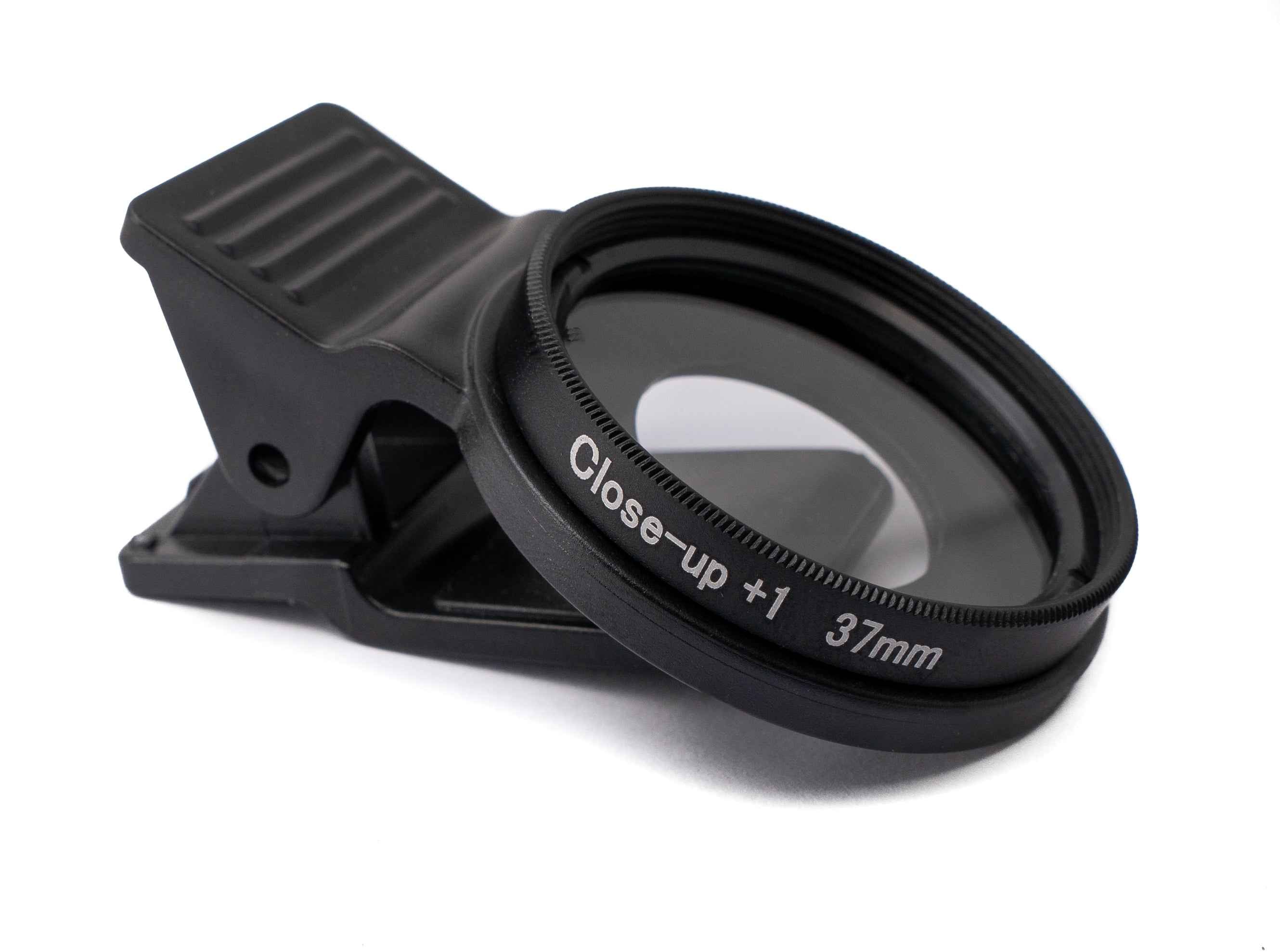 SYSTEM-S Makro Linse +1 Zoom Close Up Filter mit Clip in Schwarz