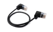SYSTEM-S LAN Kabel 25 cm RJ45 8P8C STP Cat6 Stecker zu Stecker Winkel Schwarz