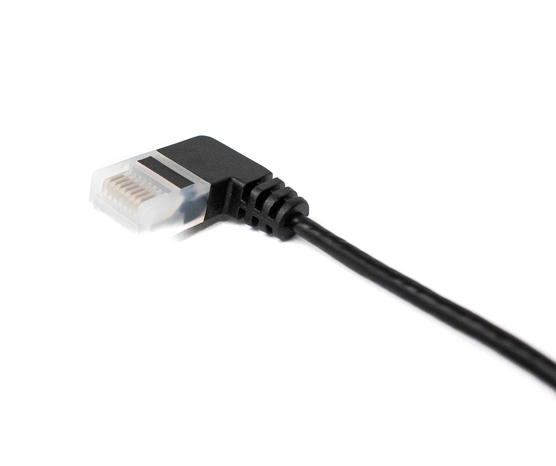 SYSTEM-S LAN Kabel 25 cm RJ45 8P8C STP Cat6 Stecker zu Stecker Winkel Schwarz