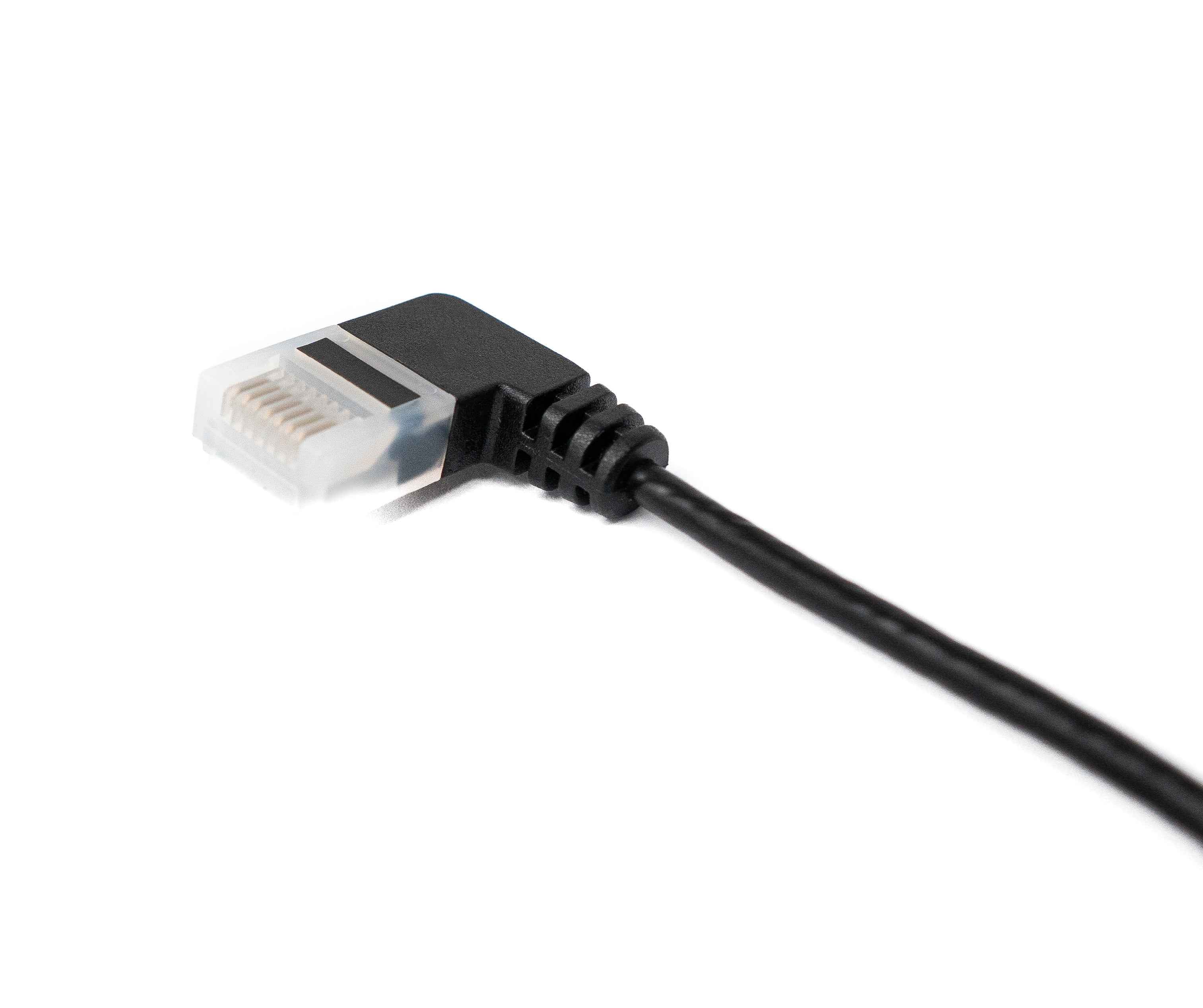 SYSTEM-S LAN Kabel 25 cm RJ45 8P8C STP Cat6 Stecker zu Stecker Winkel Schwarz