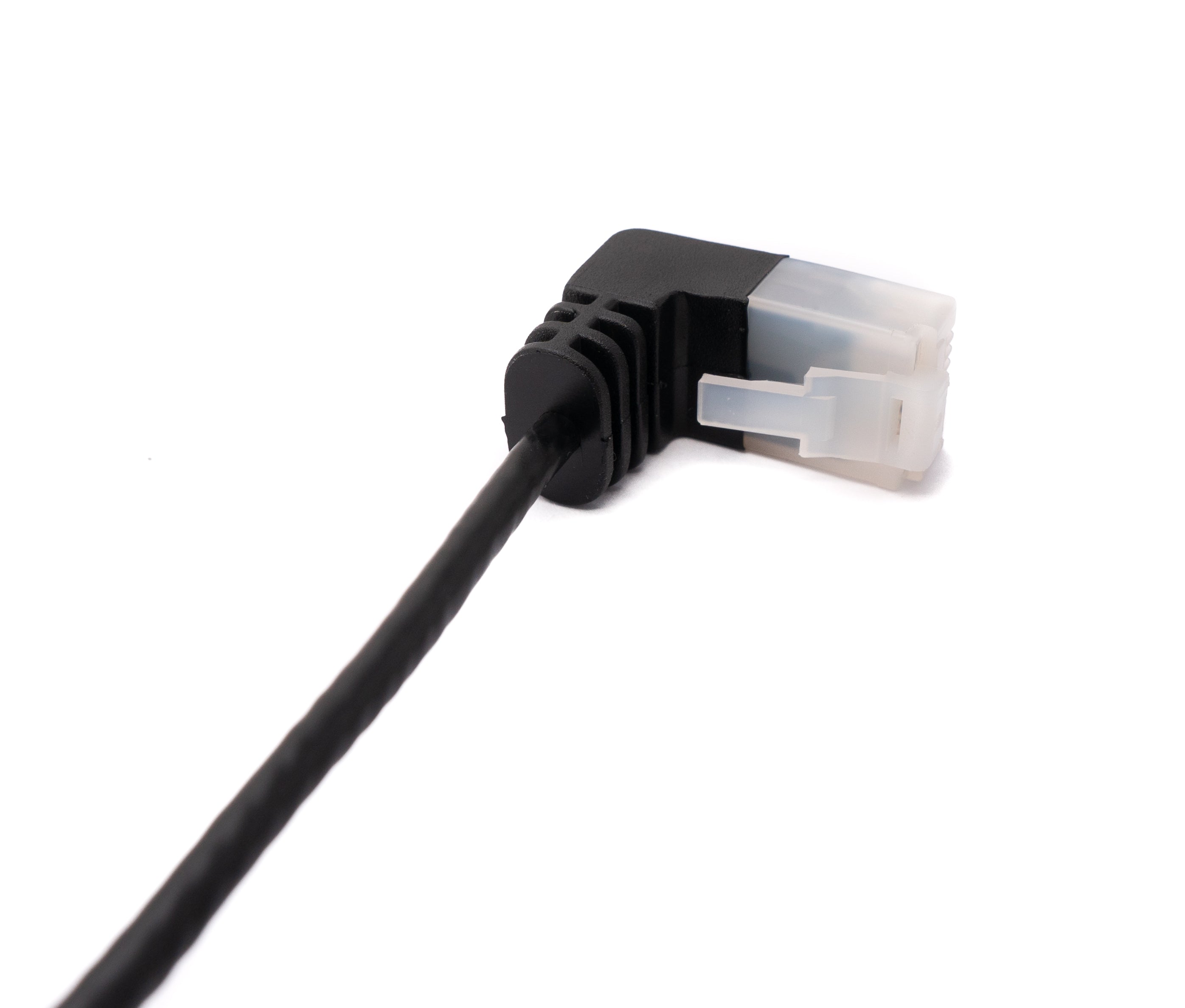 LAN Kabel 25 cm RJ45 8P8C STP Cat6 Stecker zu Stecker Winkel Schwarz | System-S
