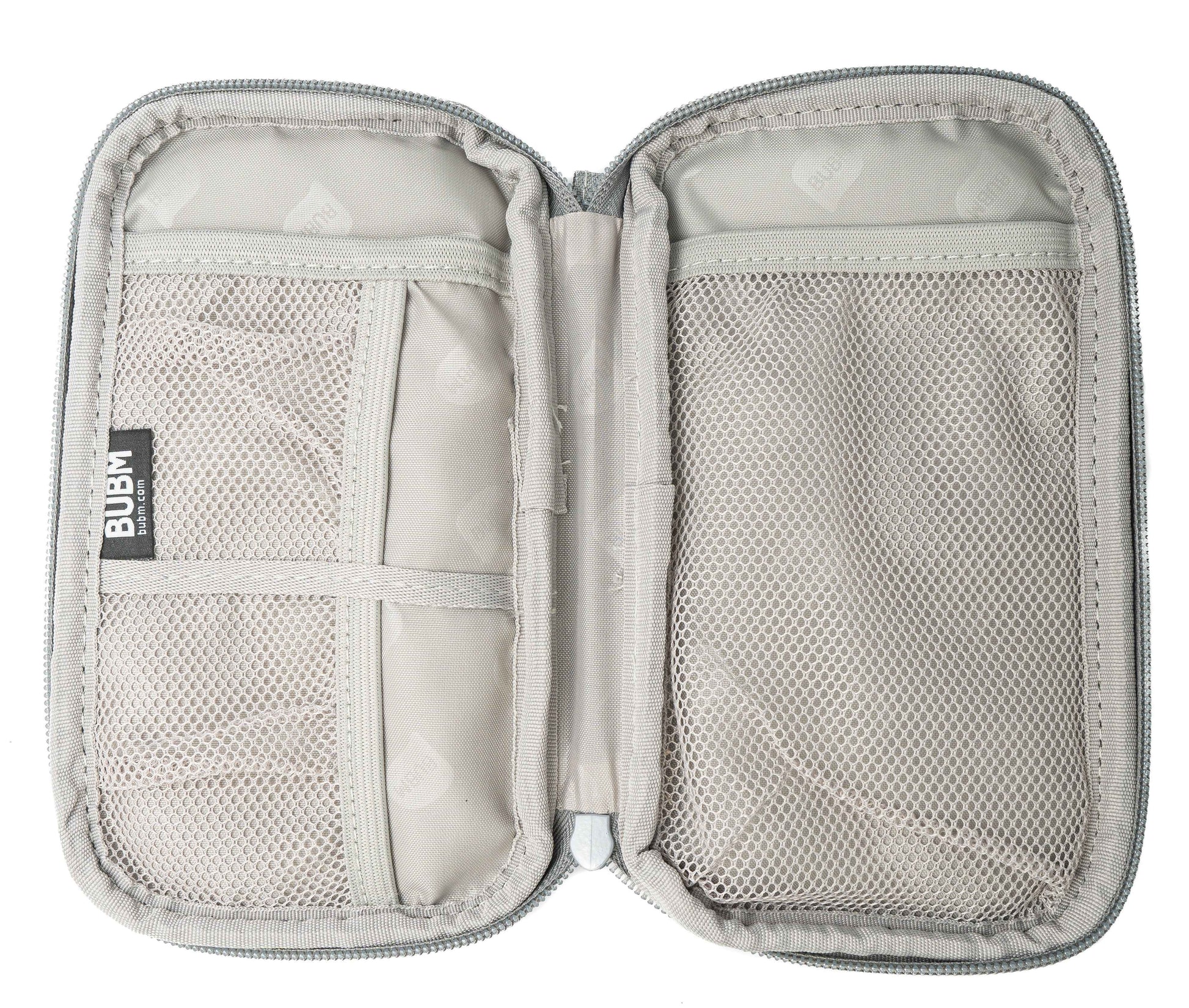 SYSTEM-S Schutztasche gepolstert wasserfest Tasche Case in Grau für Powerbank Kopfhörer