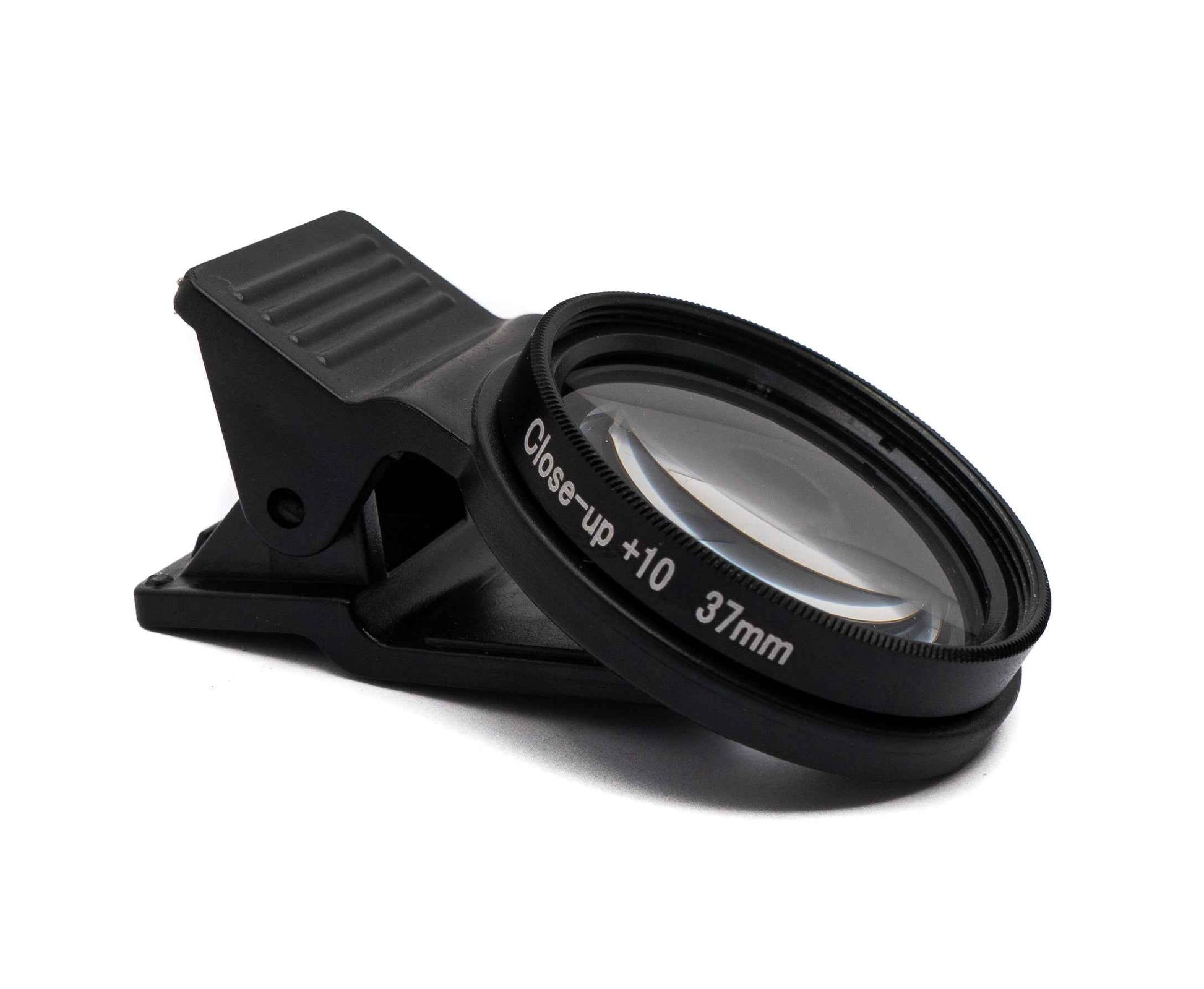 SYSTEM-S Makro Linse +10 Zoom Close Up Filter mit Clip in Schwarz
