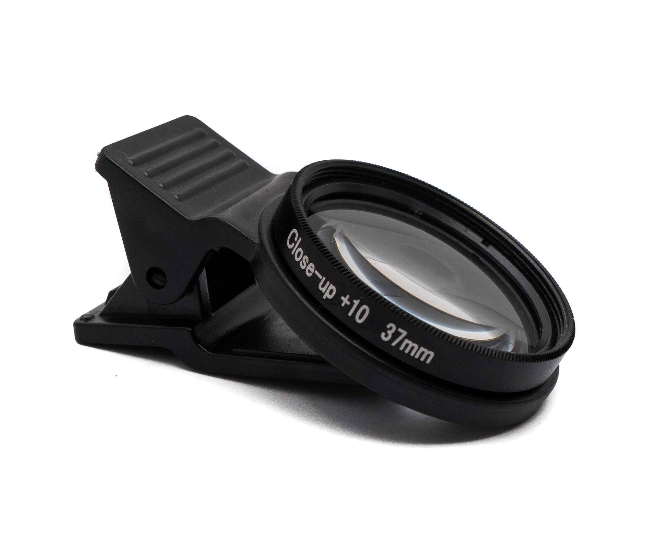 SYSTEM-S Makro Linse +10 Zoom Close Up Filter mit Clip in Schwarz