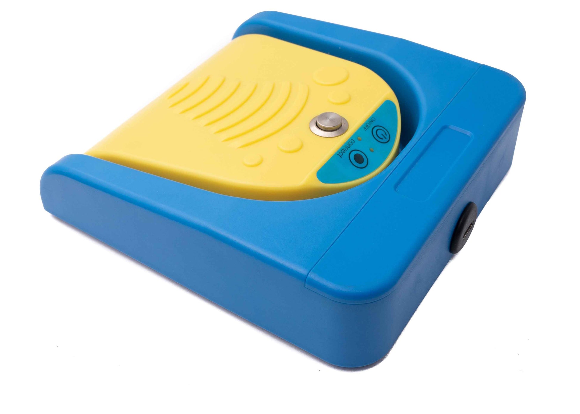 Bluetooth Fußpedal Fusschalter kabellos mit extra Taste USB Typ C für PC Hotkeys Blau Gelb
