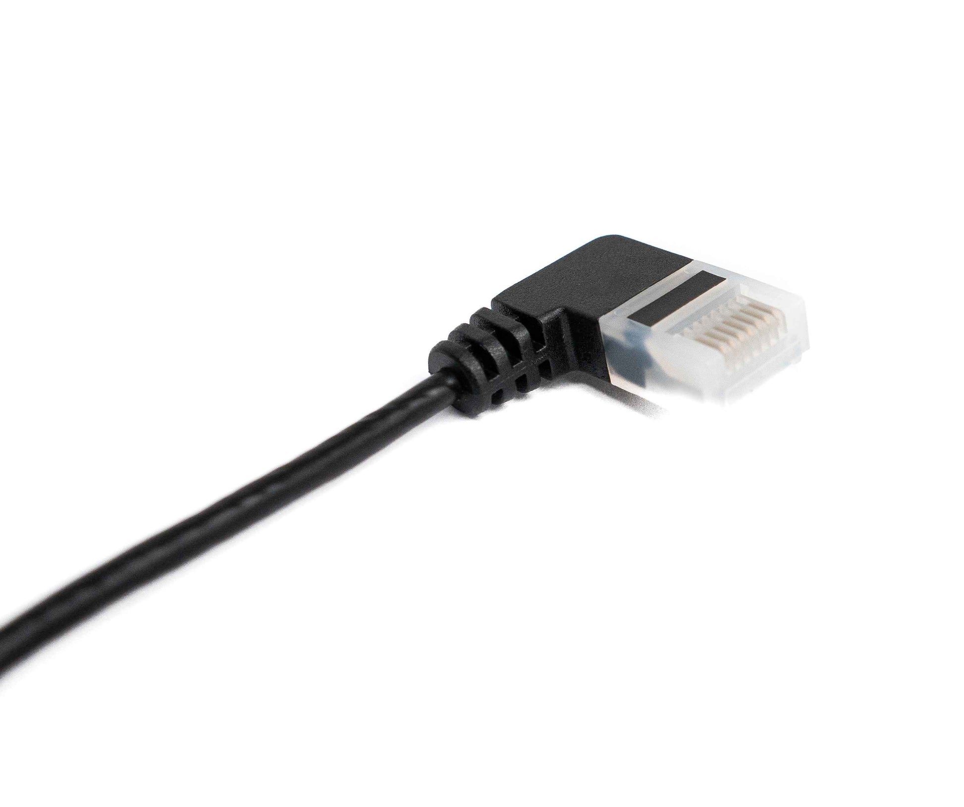 SYSTEM-S LAN Kabel 25 cm RJ45 8P8C STP Cat6 Stecker zu Stecker Winkel Schwarz