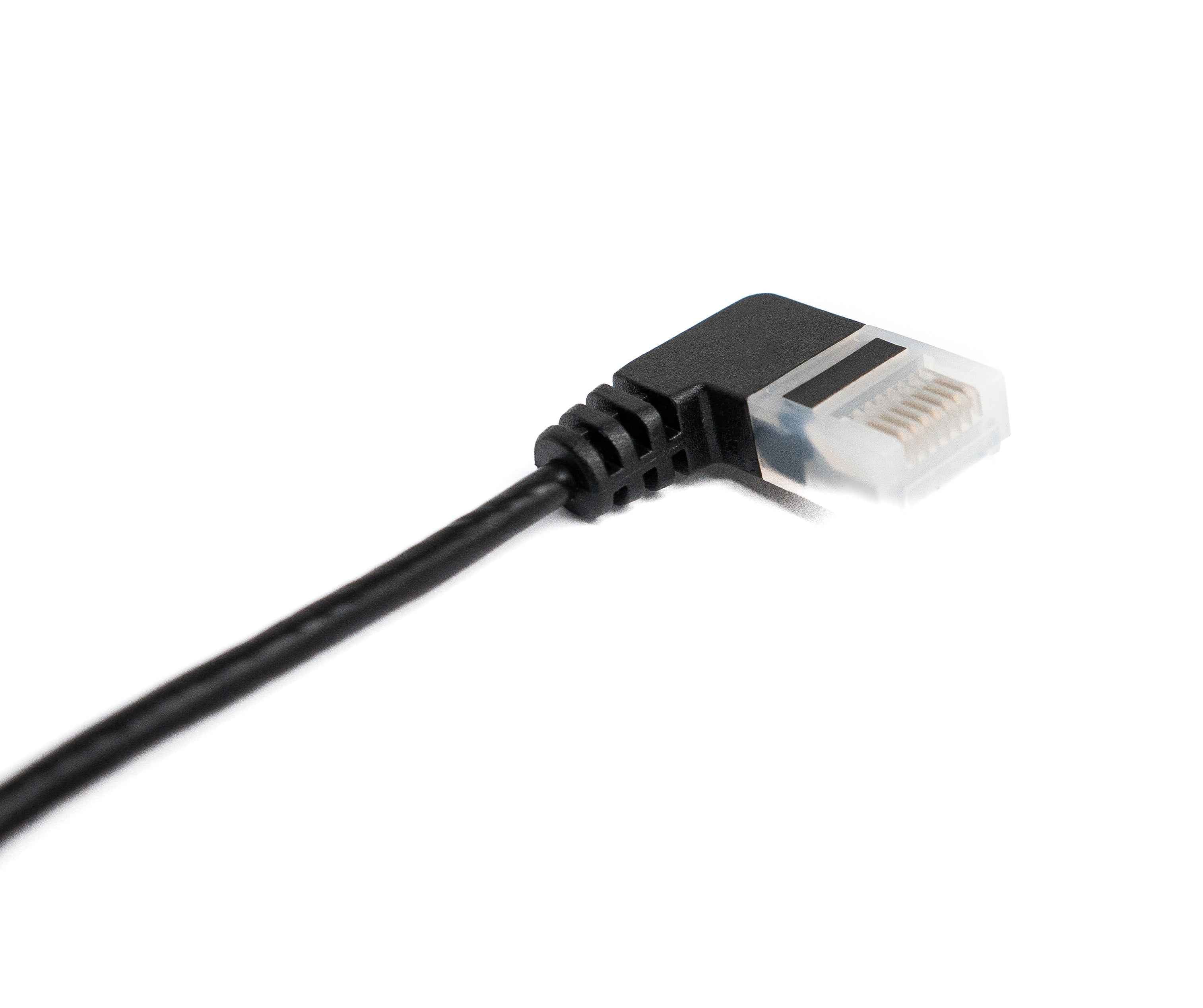 SYSTEM-S LAN Kabel 25 cm RJ45 8P8C STP Cat6 Stecker zu Stecker Winkel Schwarz