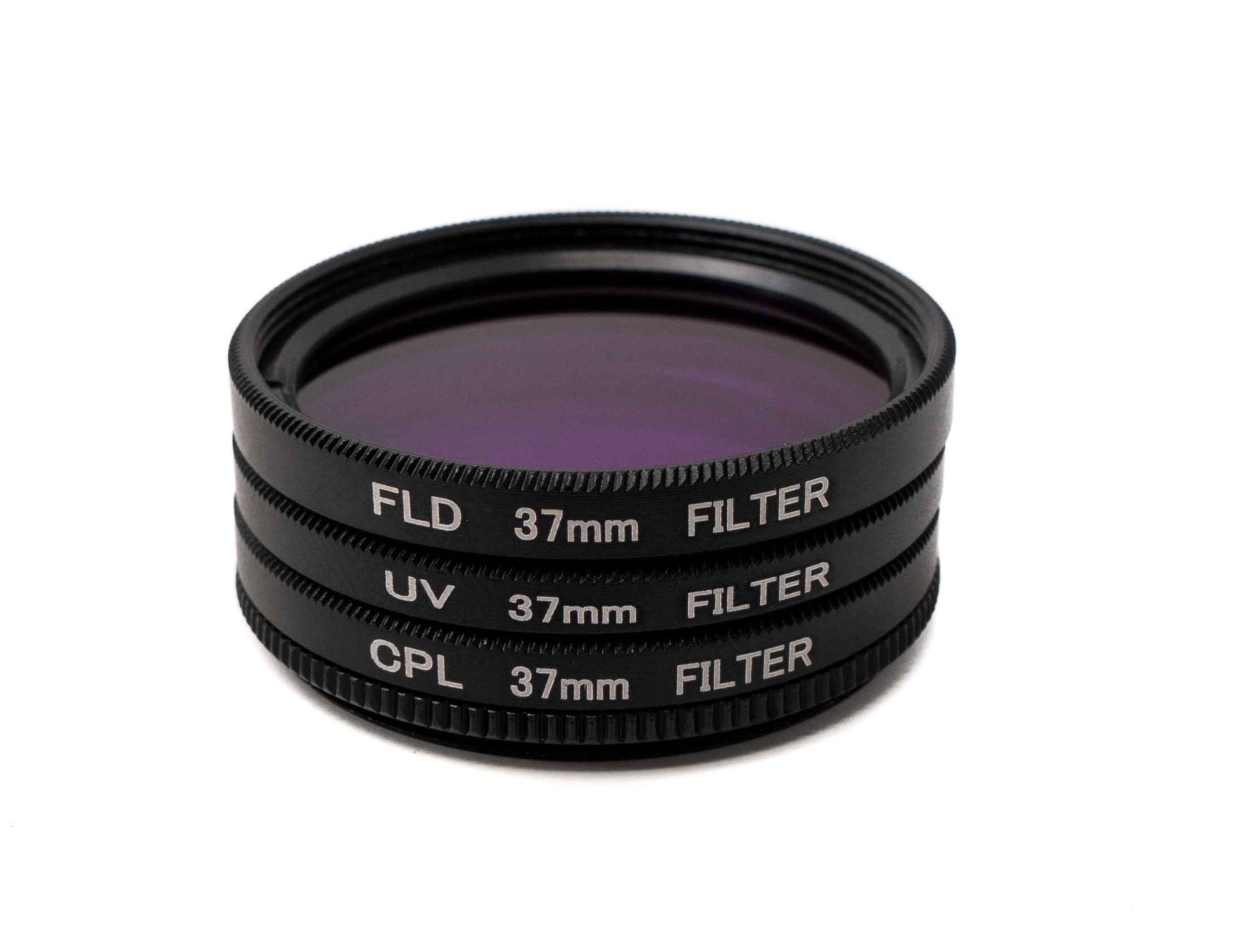 SYSTEM-S Filter UV CPL FLD Set 37 mm Linse Kit mit Clip Tasche in Schwarz