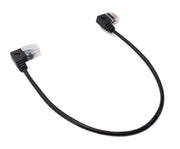 LAN Kabel 25 cm RJ45 STP Cat6 Stecker zu Stecker Winkel Schwarz | System-S