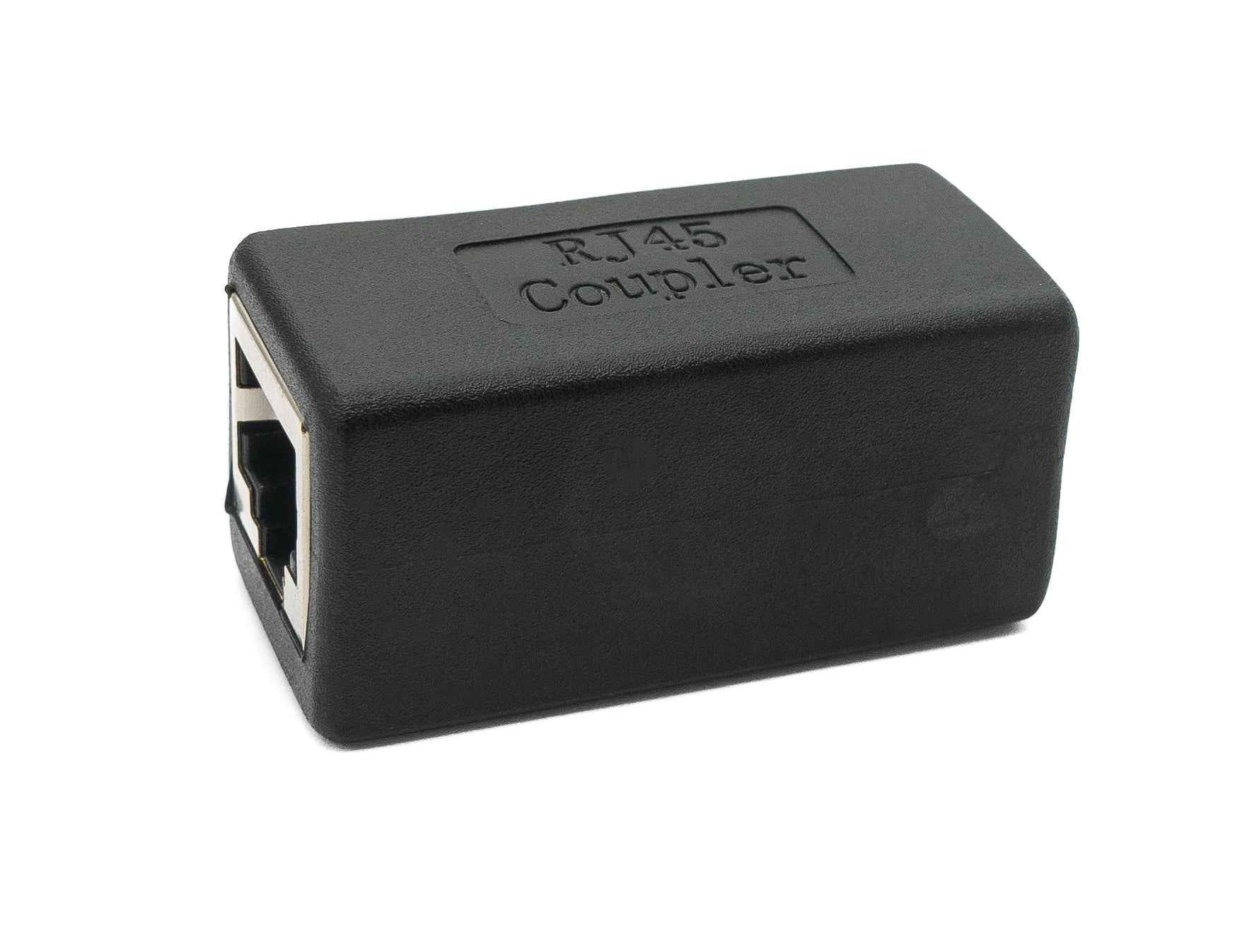SYSTEM-S LAN Adapter RJ45 Buchse zu Buchse Ethernetadapter Kabel in Schwarz