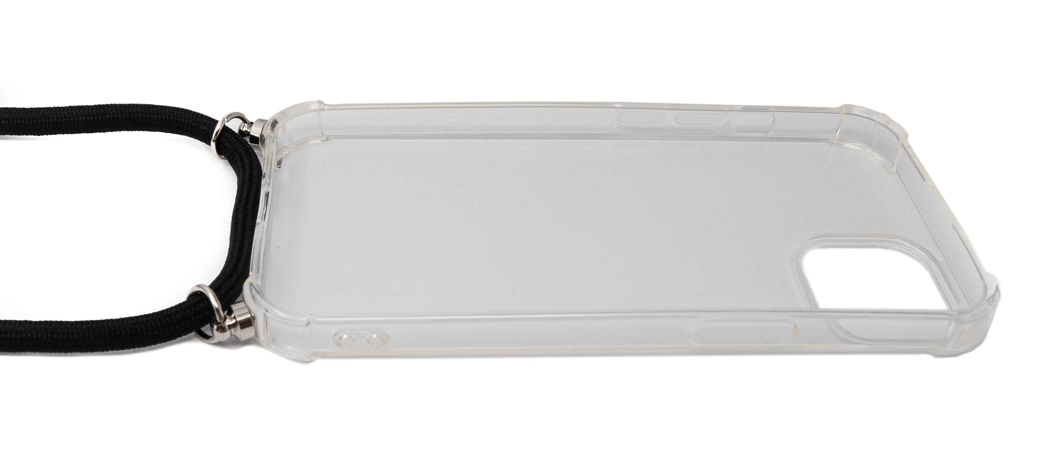 SYSTEM-S Schutzhülle aus Silikon mit Halsband in Transparent Hülle für iPhone 13