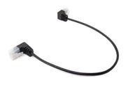 LAN Kabel 25 cm RJ45 8P8C STP Cat6 Stecker zu Stecker Winkel Schwarz | System-S