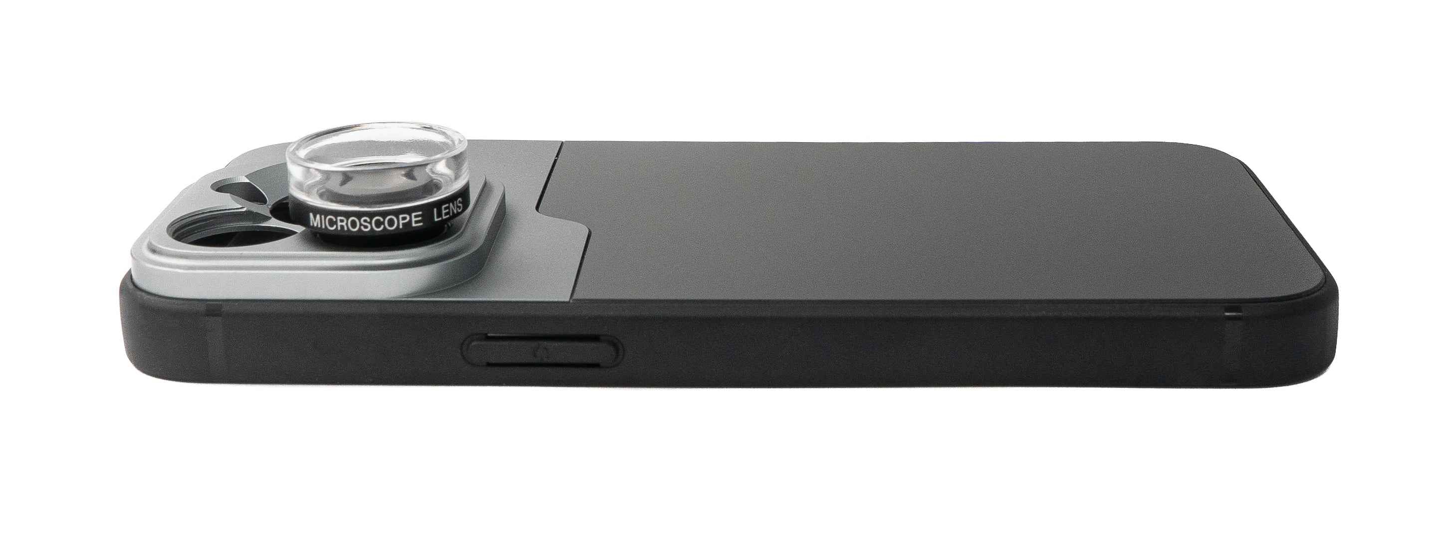 SYSTEM-S Makro Linse 30x Mikroskop Filter mit Hülle in Schwarz für iPhone 13 Pro
