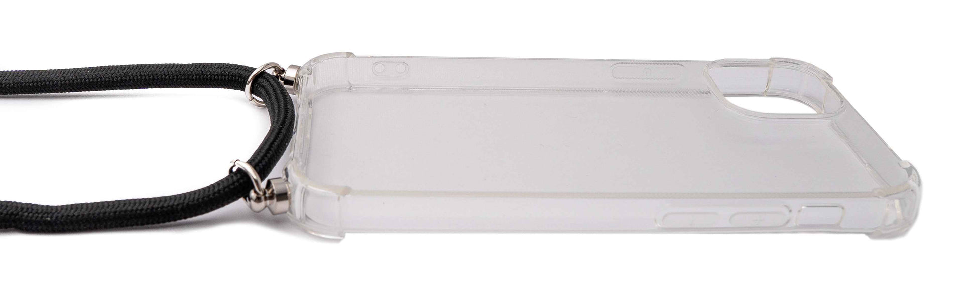 SYSTEM-S Schutzhülle aus Silikon mit Halsband in Transparent Hülle für iPhone 13 Mini