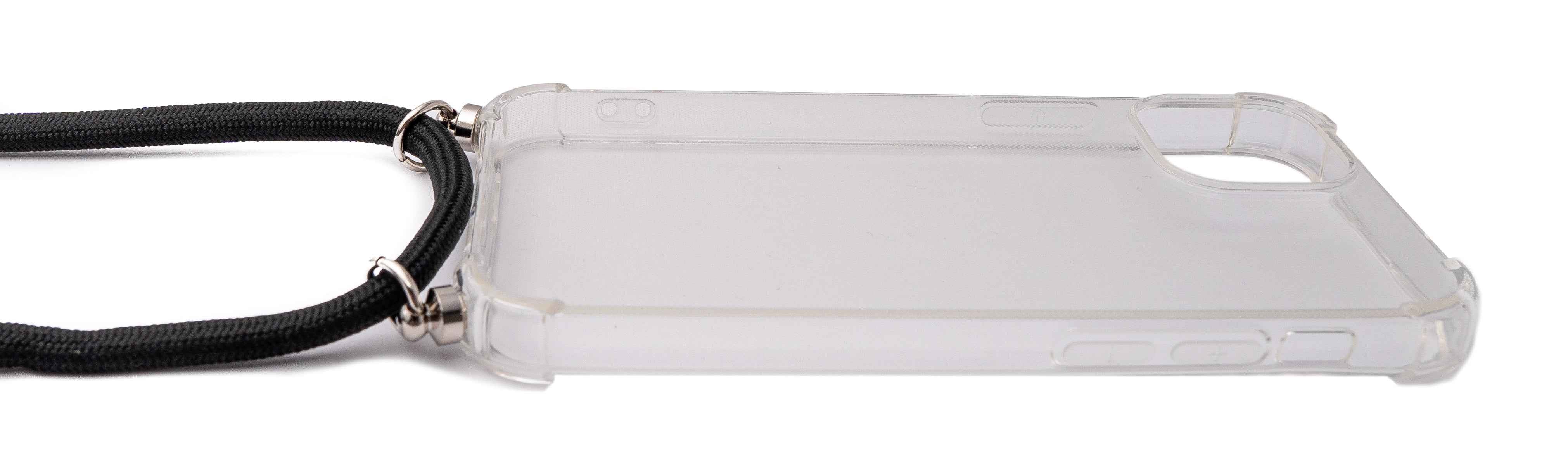 SYSTEM-S Schutzhülle aus Silikon mit Halsband in Transparent Hülle für iPhone 13 Mini