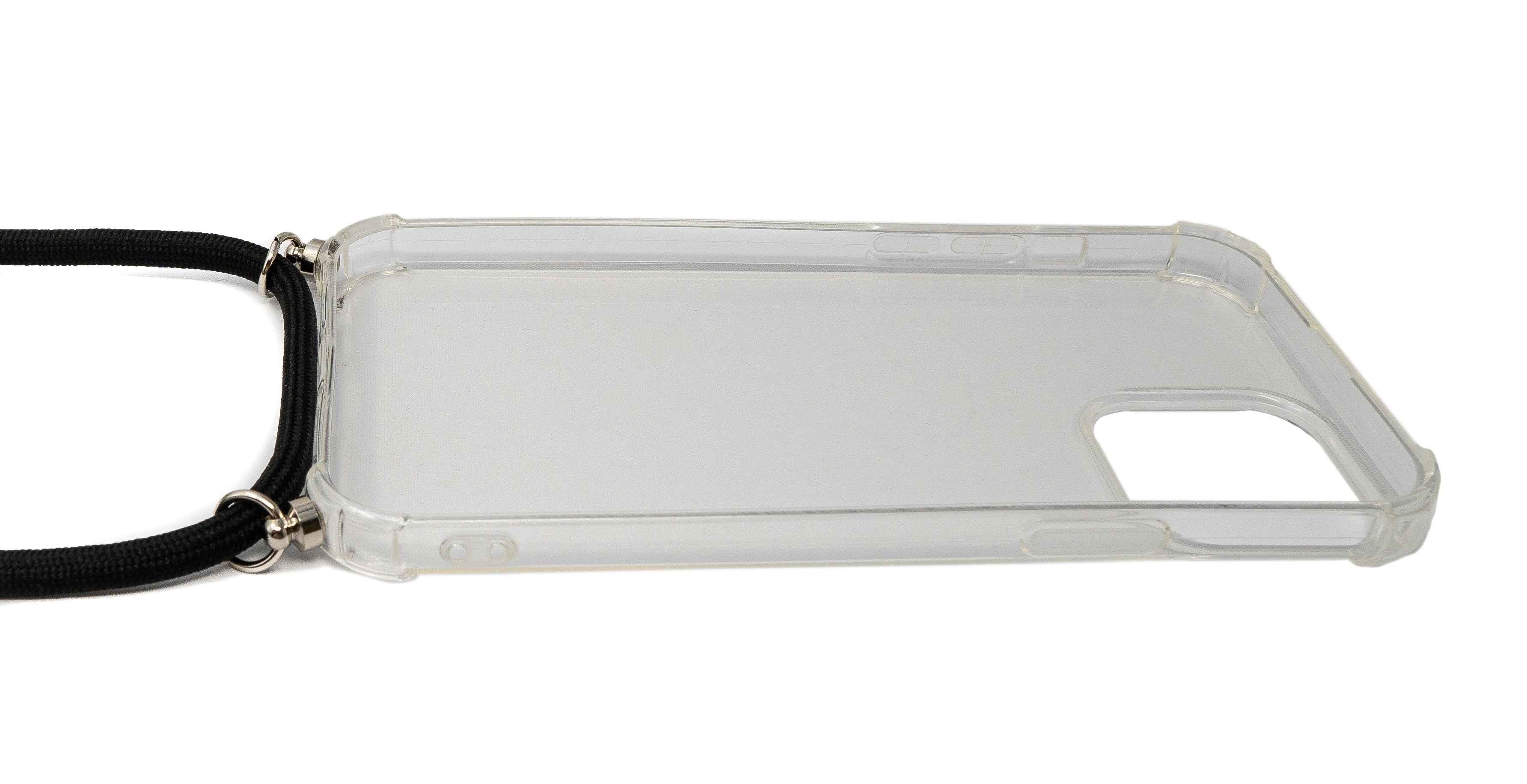 SYSTEM-S Schutzhülle aus Silikon mit Halsband in Transparent Hülle für iPhone 13 Pro Max