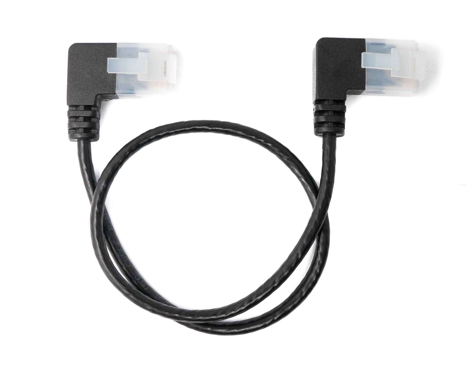 SYSTEM-S LAN Kabel 25 cm RJ45 8P8C STP Cat6 Stecker zu Stecker Winkel Schwarz