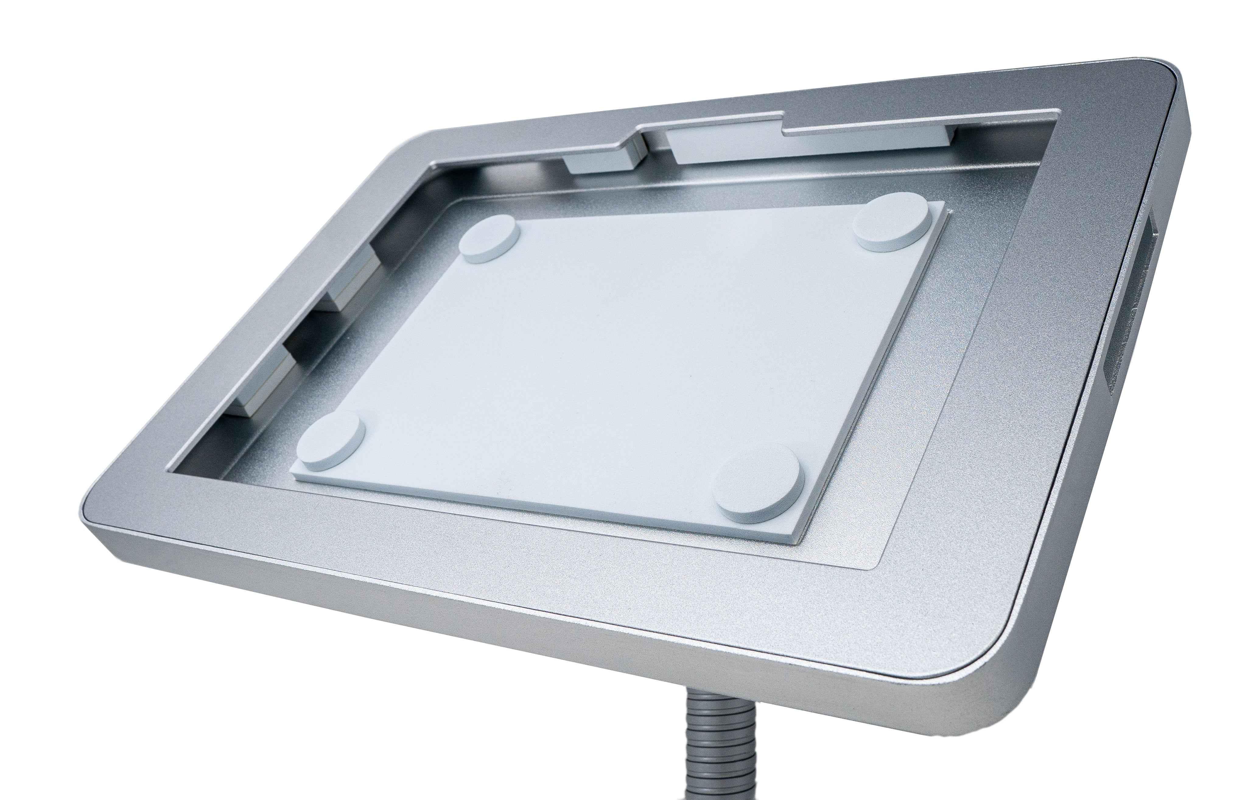 SYSTEM-S Tisch Halterung 360° Ständer abschließbar flexibel für Surface Pro 7 in Grau