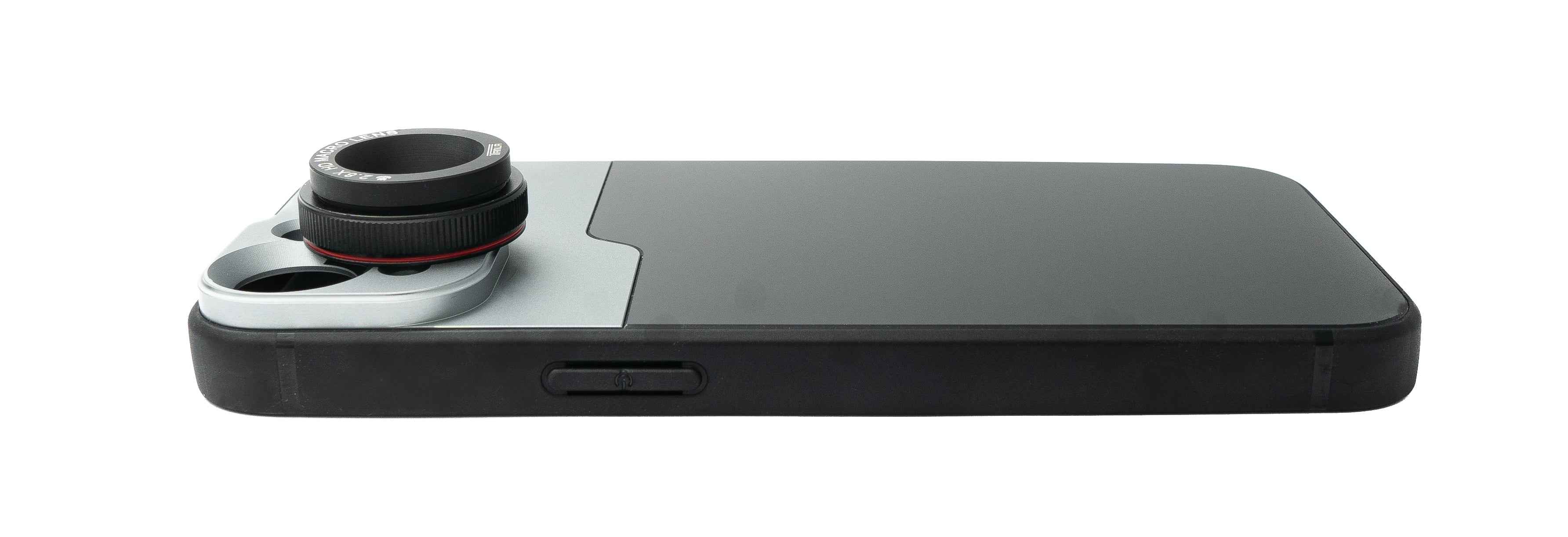 SYSTEM-S Makro Linse 2.8x HD Filter mit Hülle in Schwarz für iPhone 13