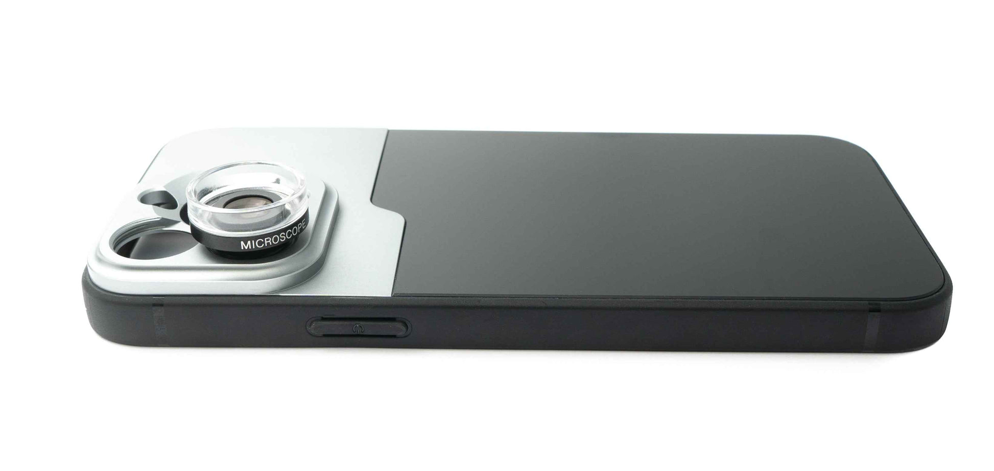 SYSTEM-S Makro Linse 30x Mikroskop Filter mit Hülle in Schwarz für iPhone 13 Pro Max
