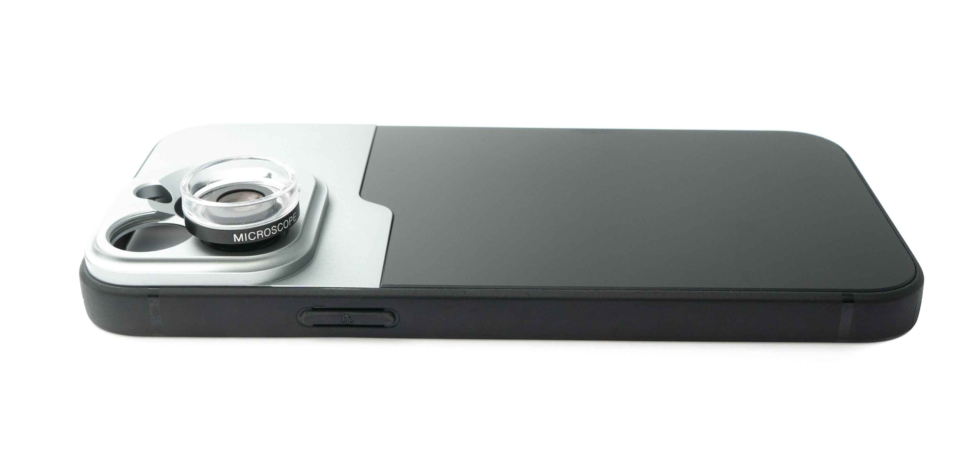SYSTEM-S Makro Linse 30x Mikroskop Filter mit Hülle in Schwarz für iPhone 13 Pro Max