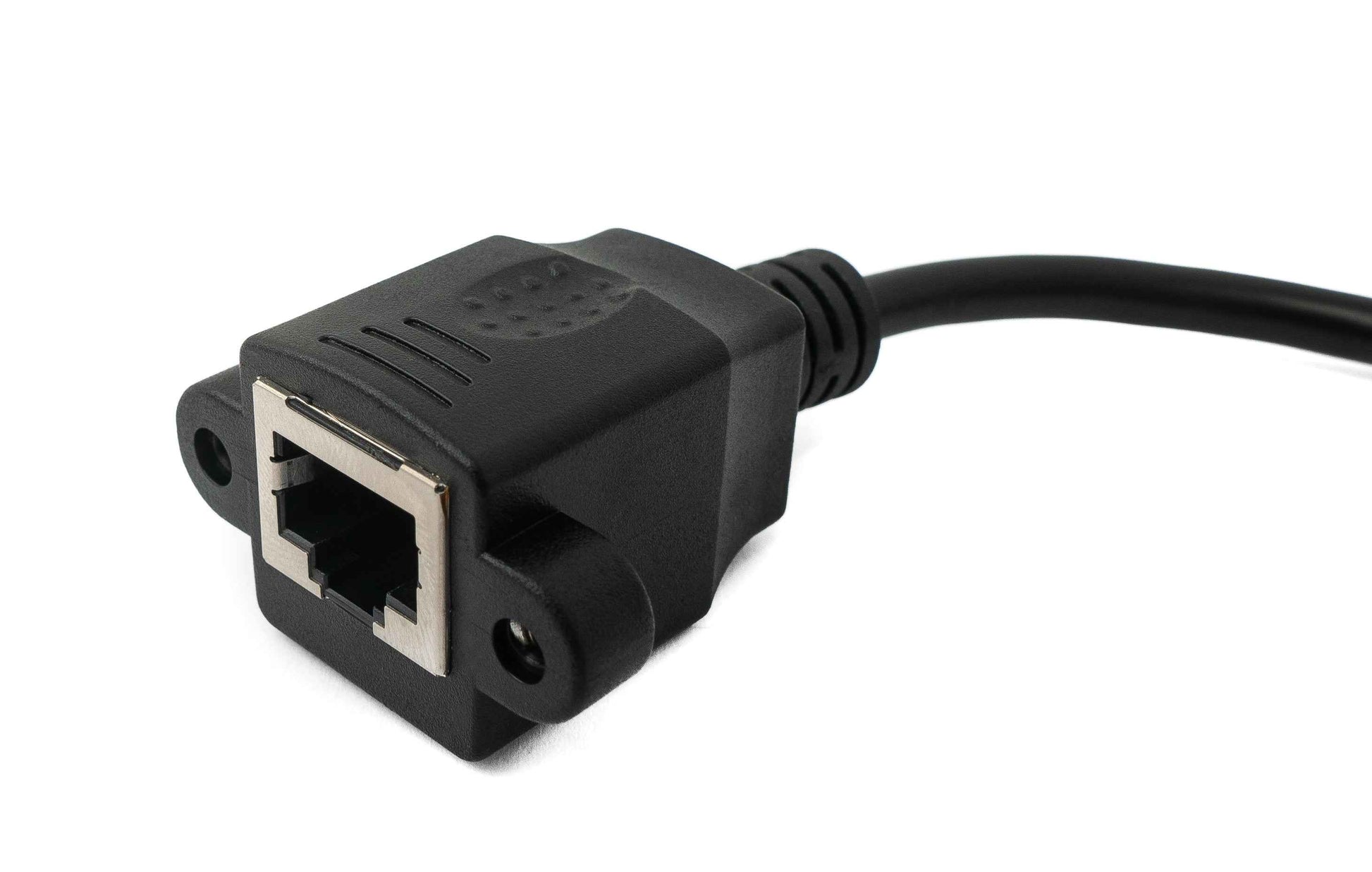 SYSTEM-S LAN Kabel 30 cm RJ45 Buchse zu 5 polig Leiterplattenstecker in Schwarz