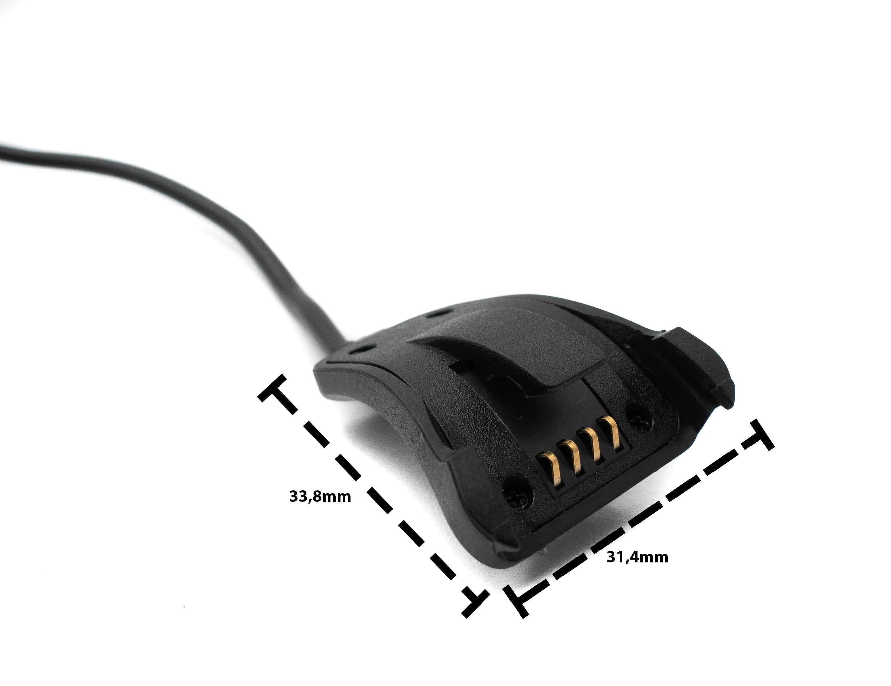 SYSTEM-S USB 2.0 Kabel 100 cm Ladekabel für TomTom Runner 2 3 Spark 3 Smartwatch Schwarz