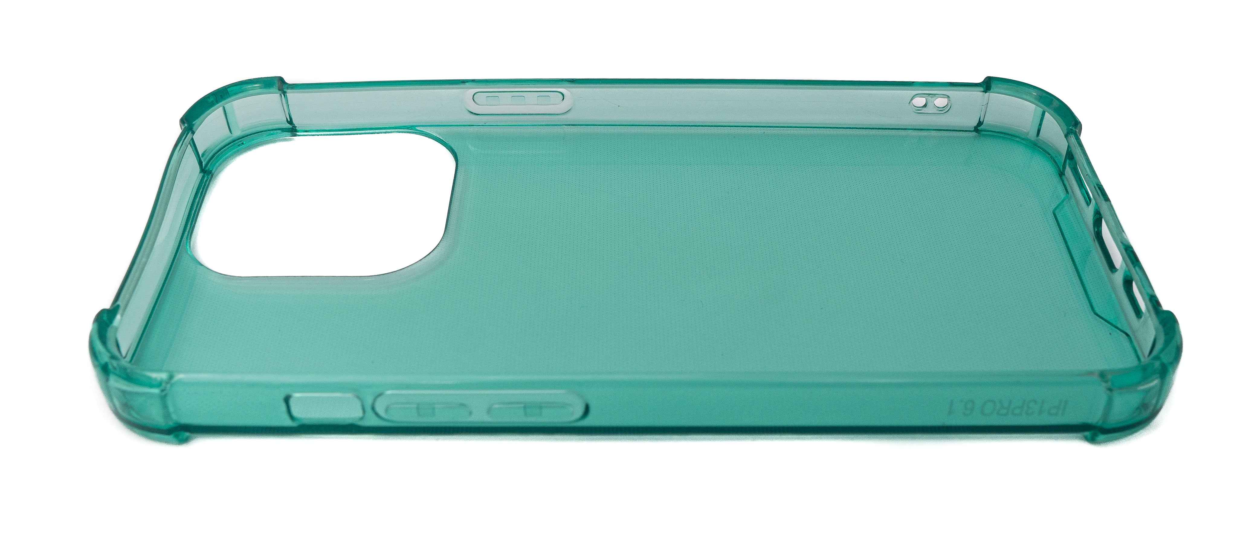 SYSTEM-S Schutzhülle aus Silikon in Grün Transparent Hülle für iPhone 13 Pro