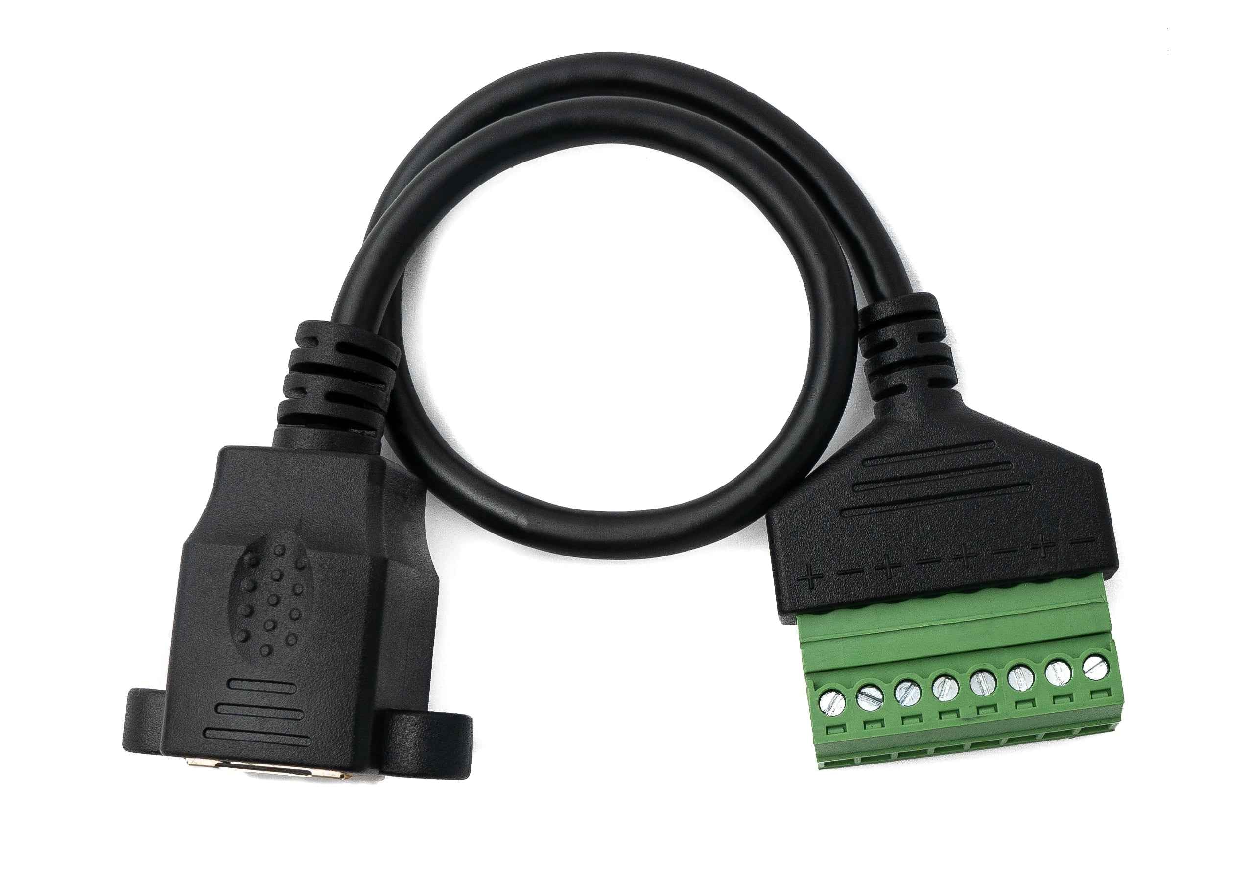 SYSTEM-S LAN Kabel 30 cm RJ45 Buchse zu 5 polig Leiterplattenstecker in Schwarz