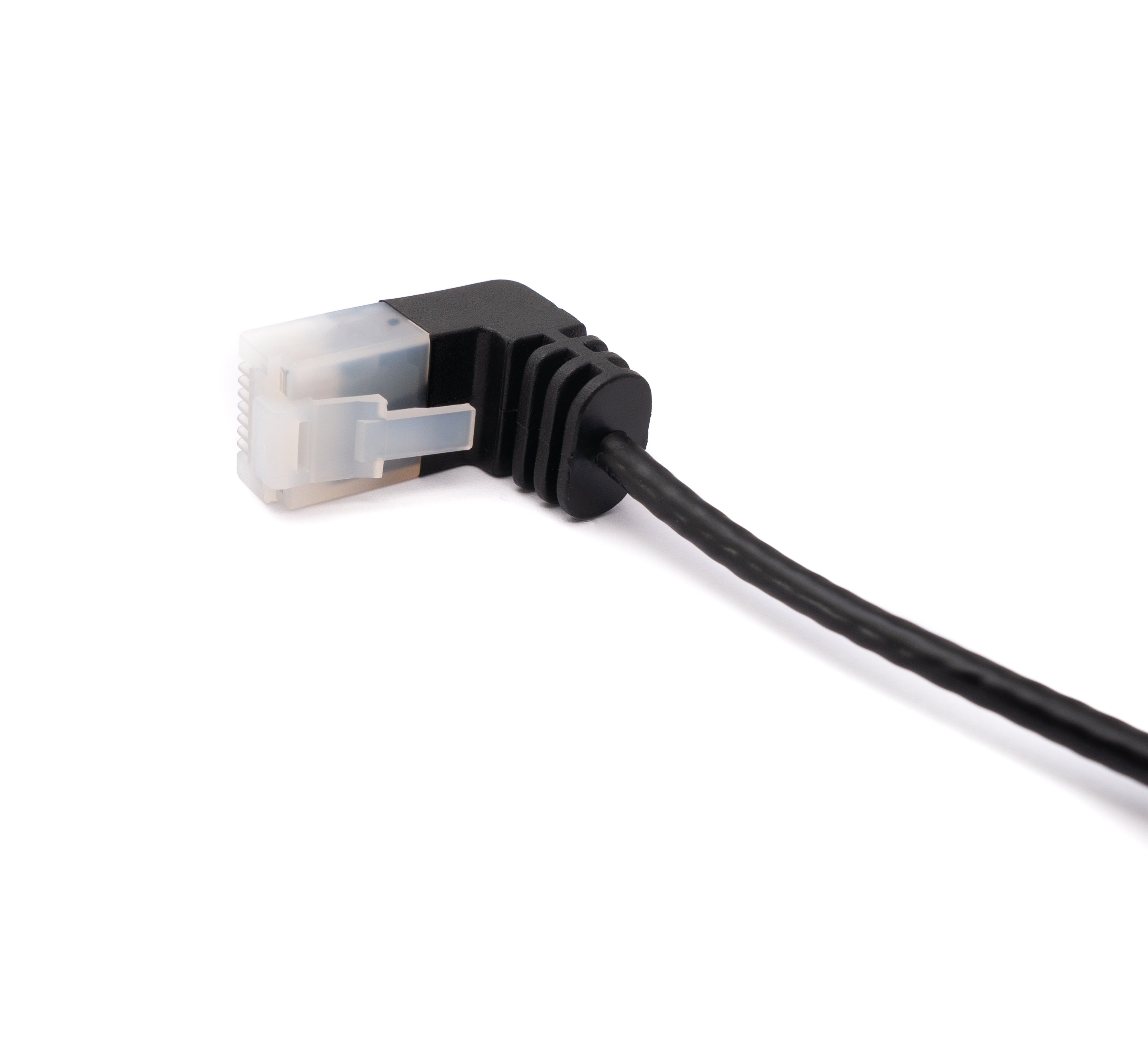 LAN Kabel 25 cm RJ45 8P8C STP Cat6 Stecker zu Stecker Winkel Schwarz | System-S