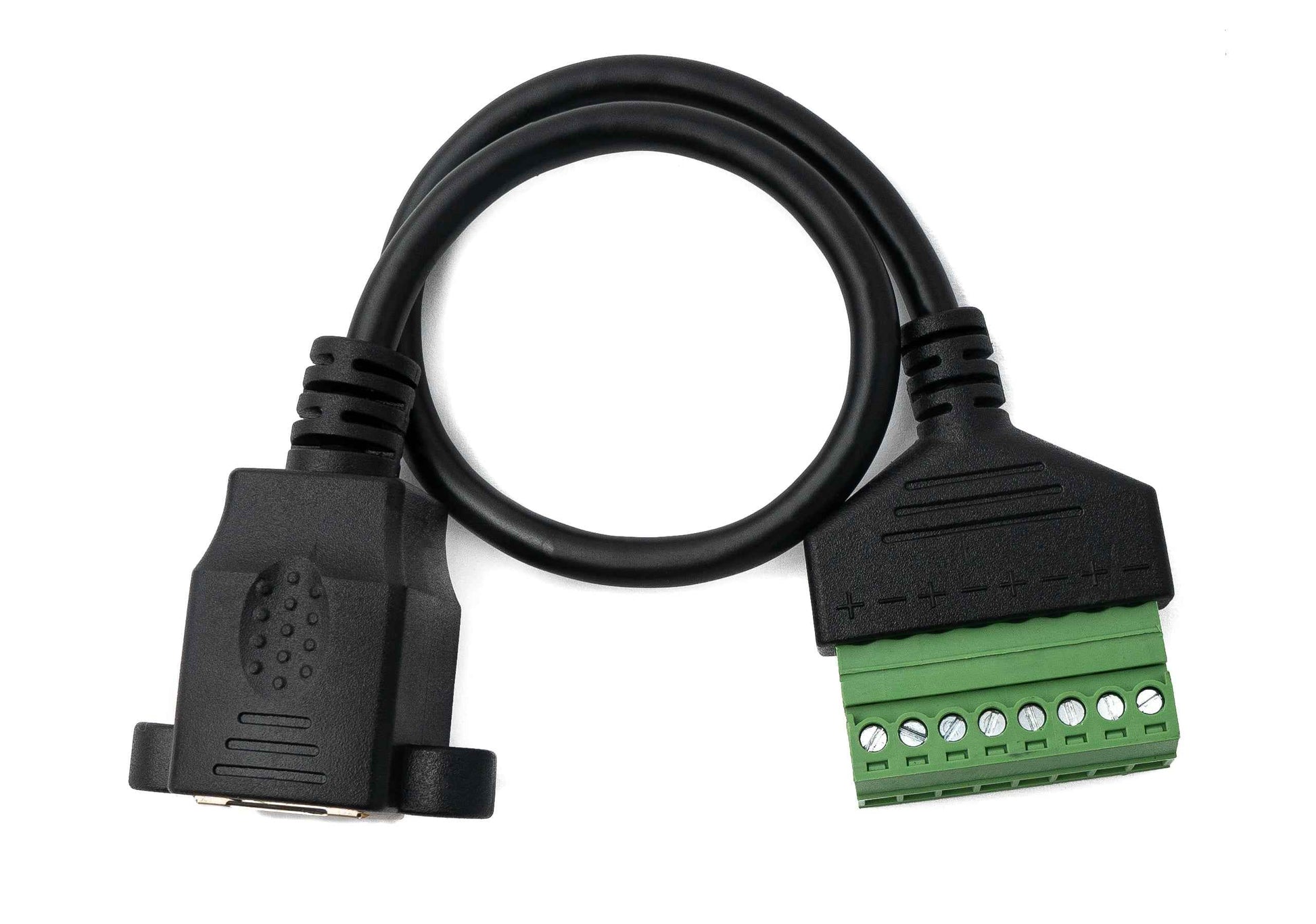 SYSTEM-S LAN Kabel 30 cm RJ45 Buchse zu 5 polig Leiterplattenstecker in Schwarz