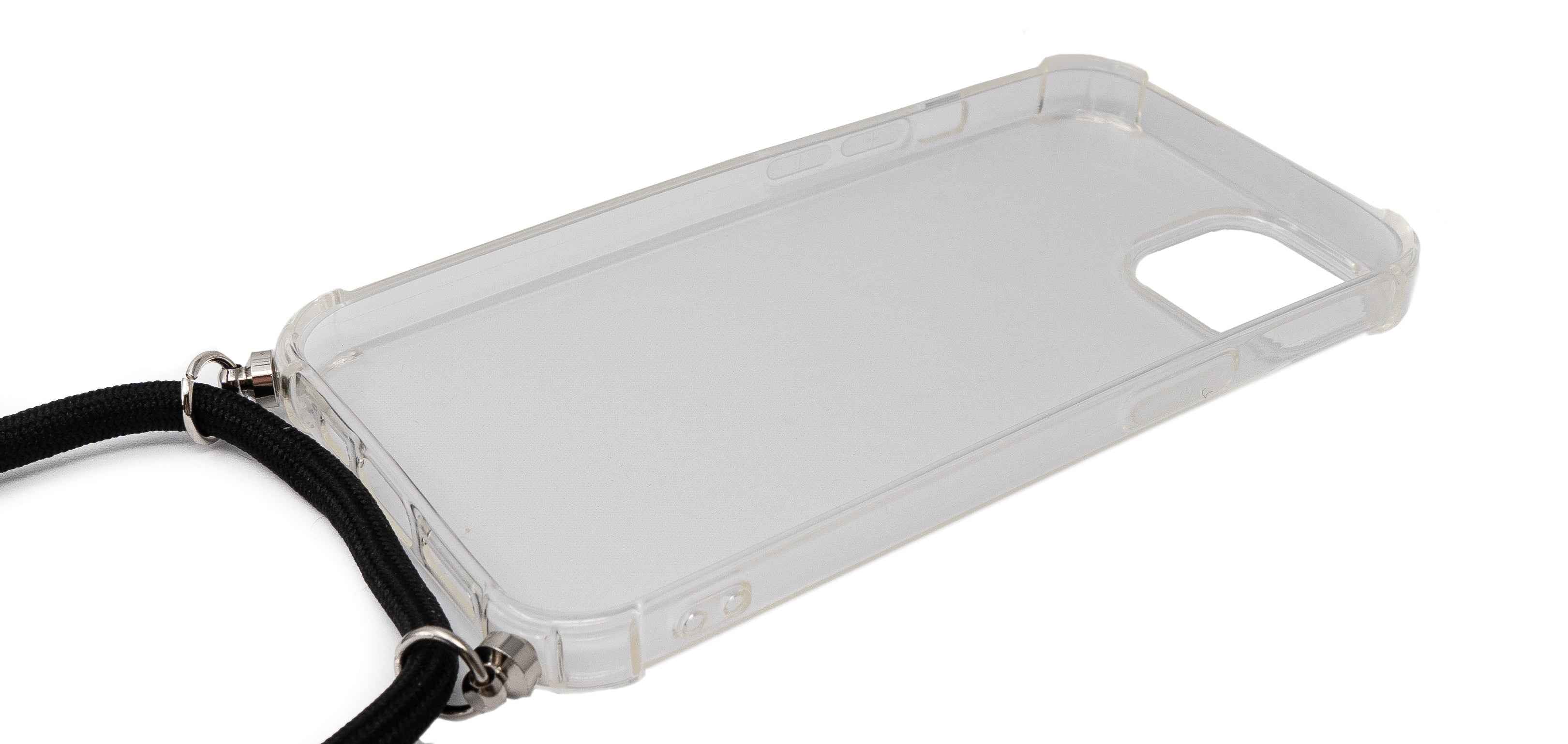 SYSTEM-S Schutzhülle aus Silikon mit Halsband in Transparent Hülle für iPhone 13