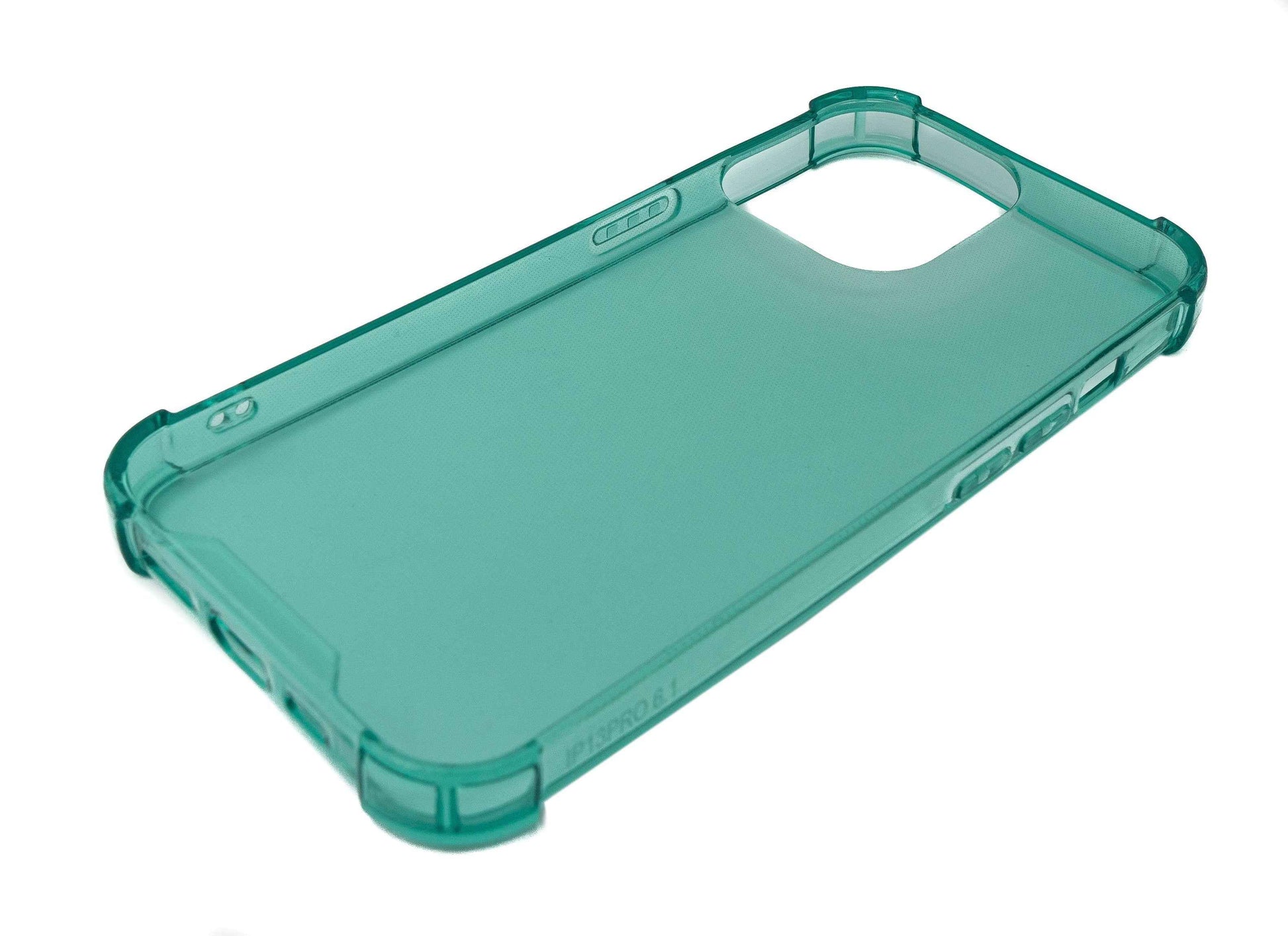 SYSTEM-S Schutzhülle aus Silikon in Grün Transparent Hülle für iPhone 13 Pro