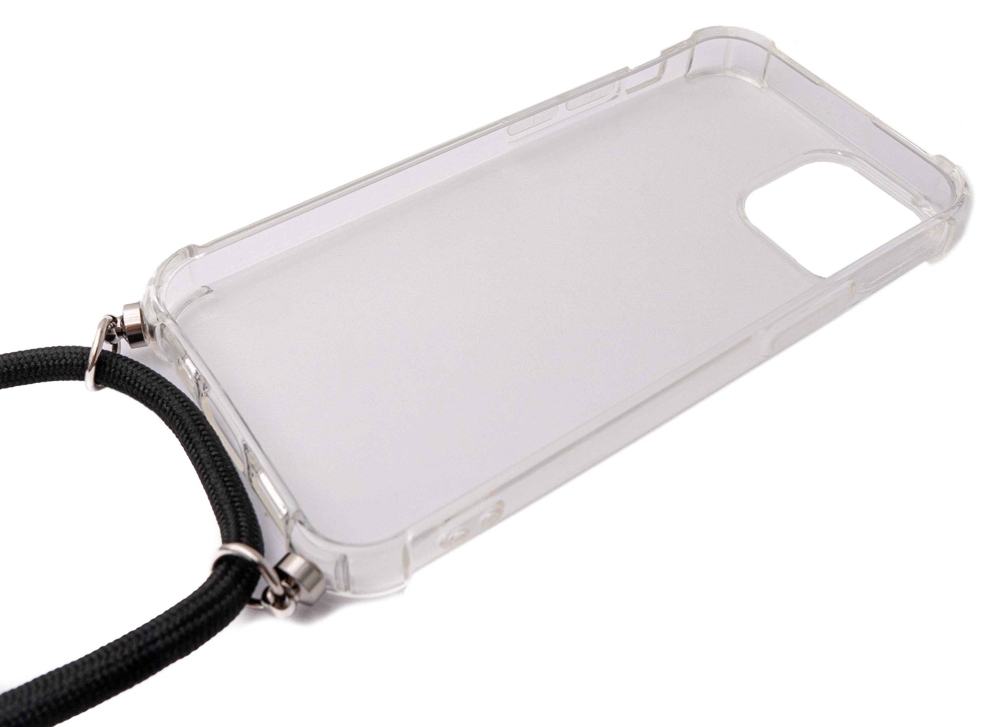 SYSTEM-S Schutzhülle aus Silikon mit Halsband in Transparent Hülle für iPhone 13 Mini