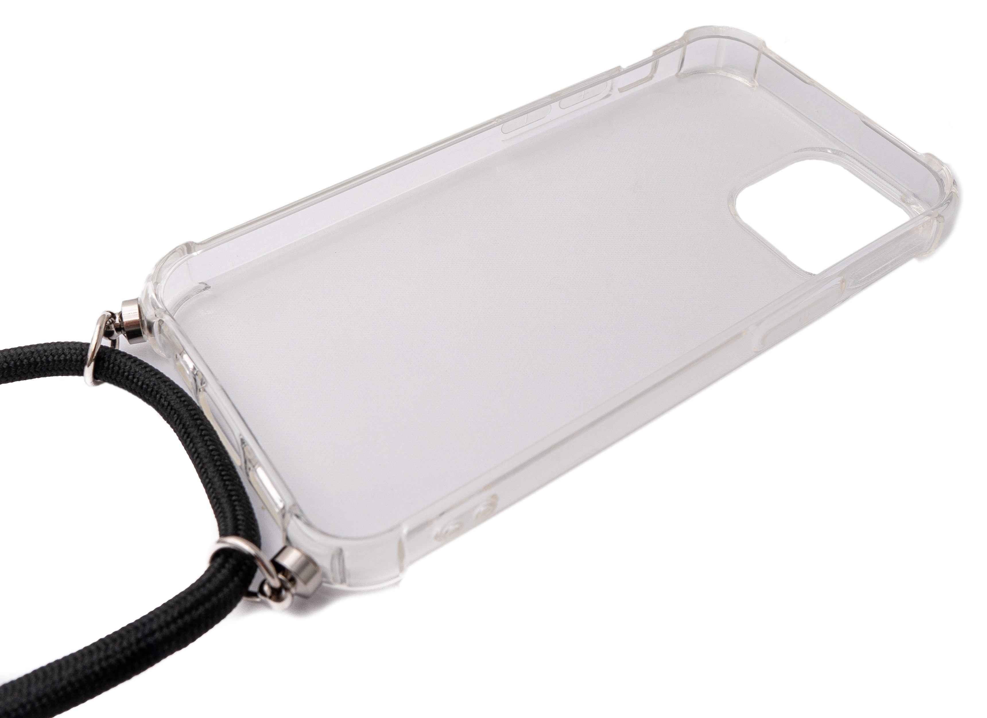 SYSTEM-S Schutzhülle aus Silikon mit Halsband in Transparent Hülle für iPhone 13 Mini