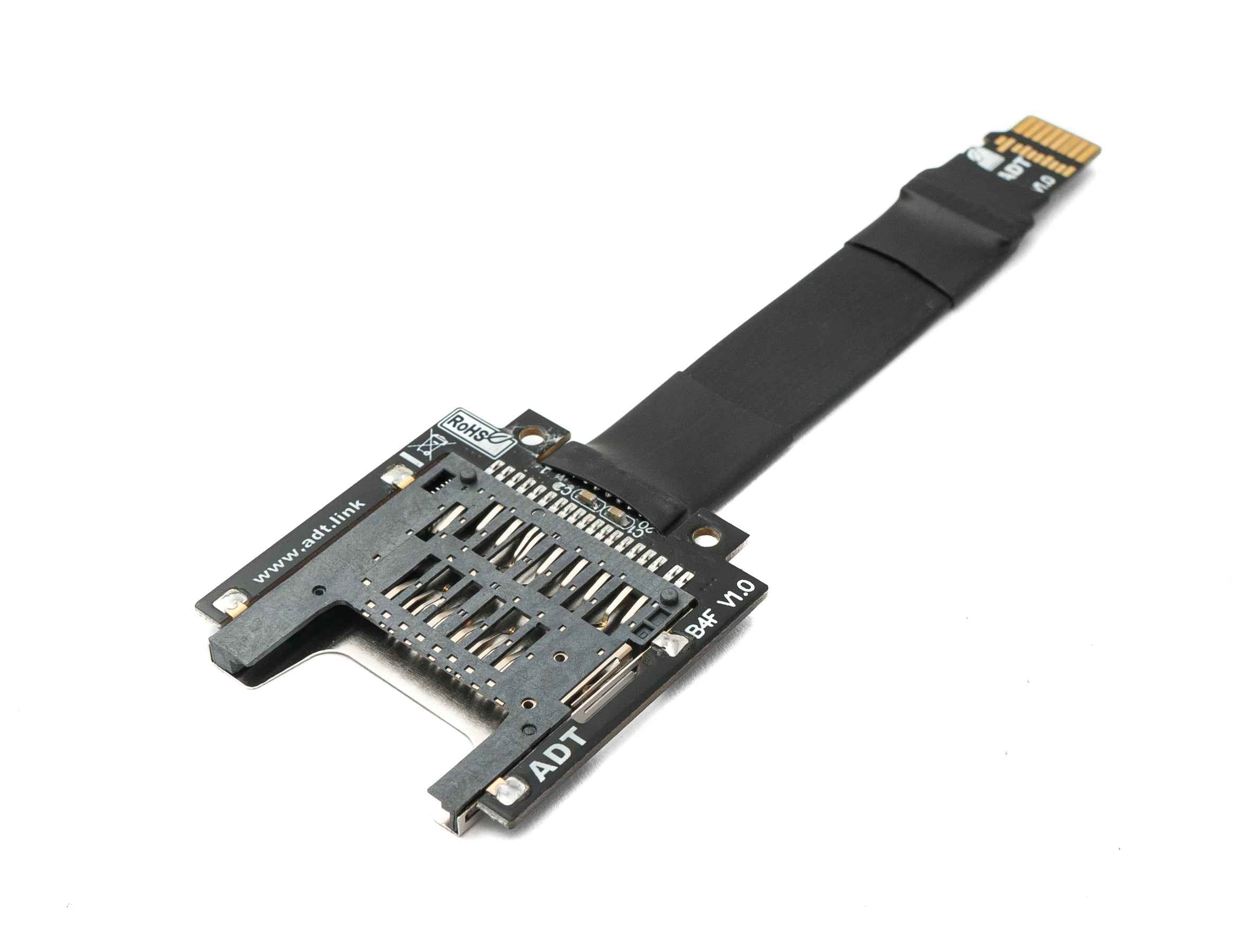 SYSTEM-S SD Karte 10 cm Kabel Micro SD Stecker zu Standard Buchse Verlängerung Adapter