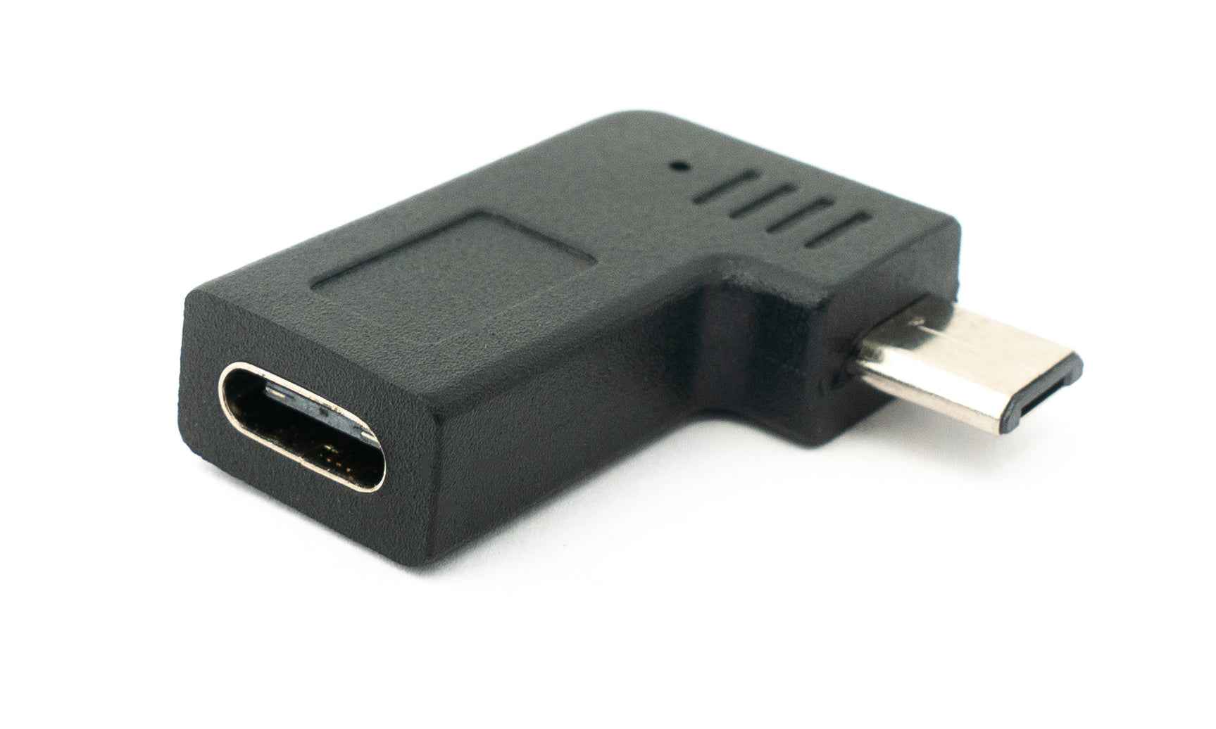 SYSTEM-S USB 3.1 Adapter Typ C Buchse zu 2.0 Micro B Stecker Winkel  Rechts