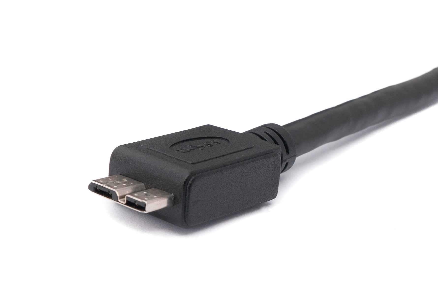 SYSTEM-S USB 3.0 Kabel 8 m Micro B Stecker zu Typ A Stecker in Schwarz
