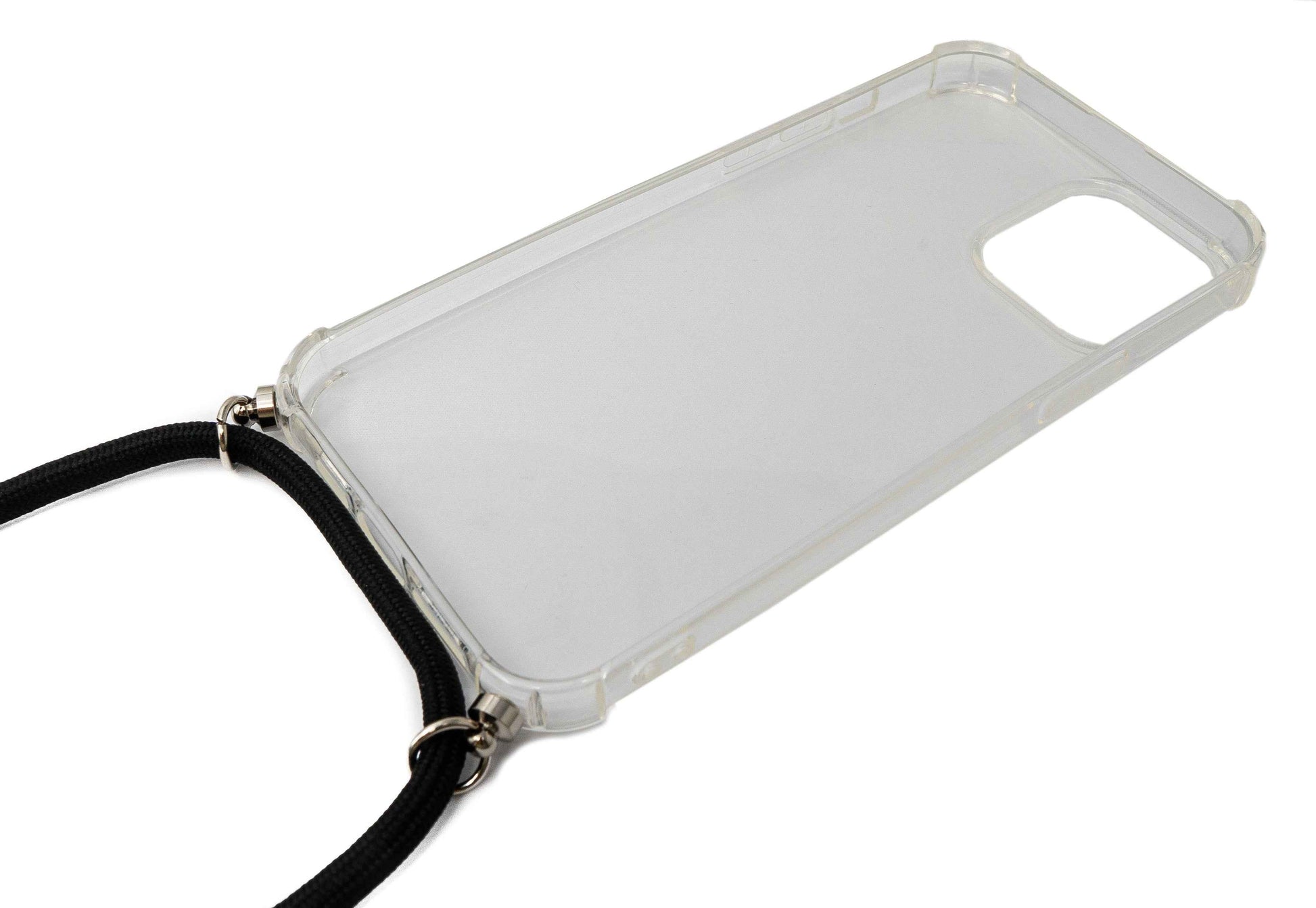 SYSTEM-S Schutzhülle aus Silikon mit Halsband in Transparent Hülle für iPhone 13 Pro Max