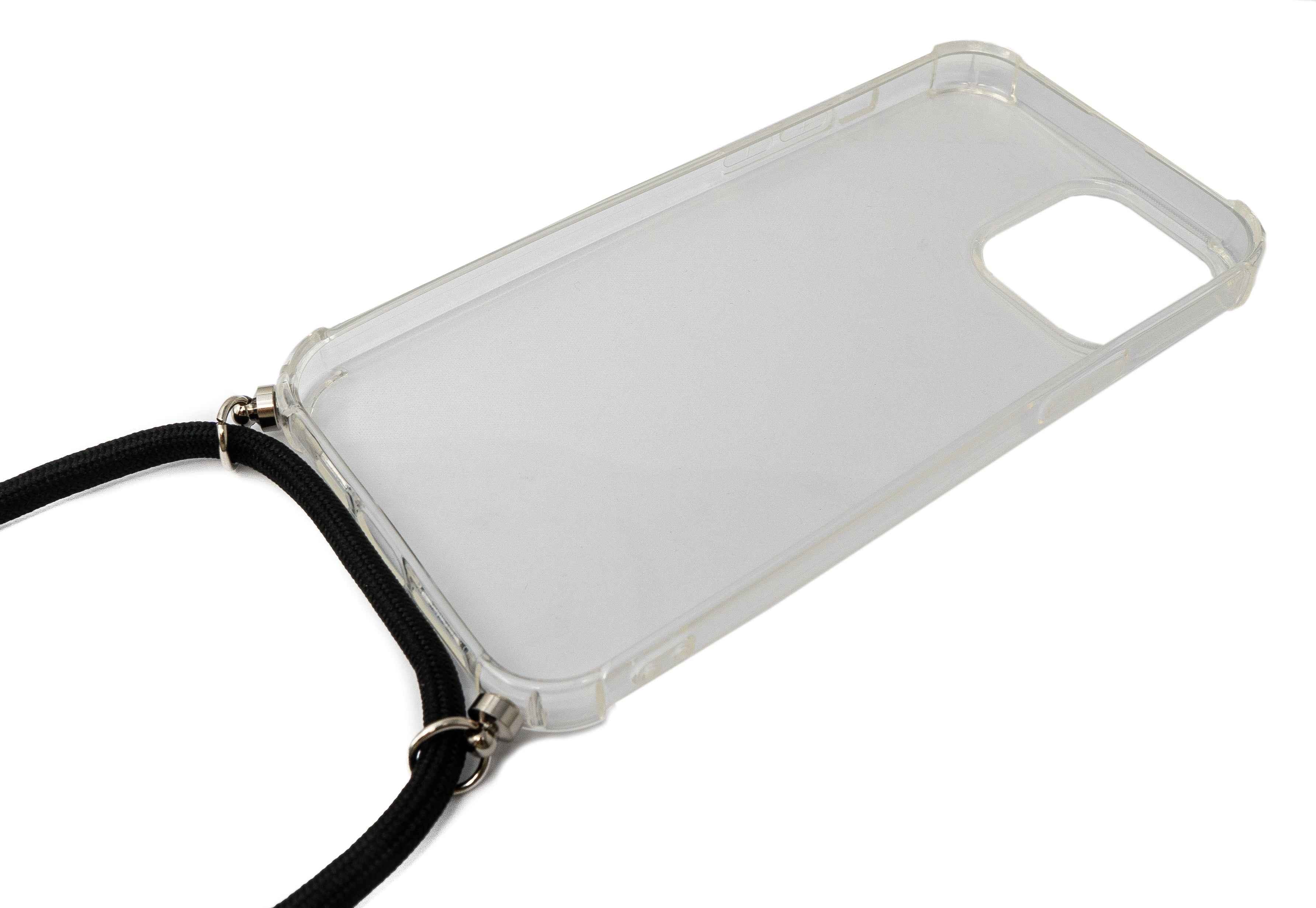 SYSTEM-S Schutzhülle aus Silikon mit Halsband in Transparent Hülle für iPhone 13 Pro Max