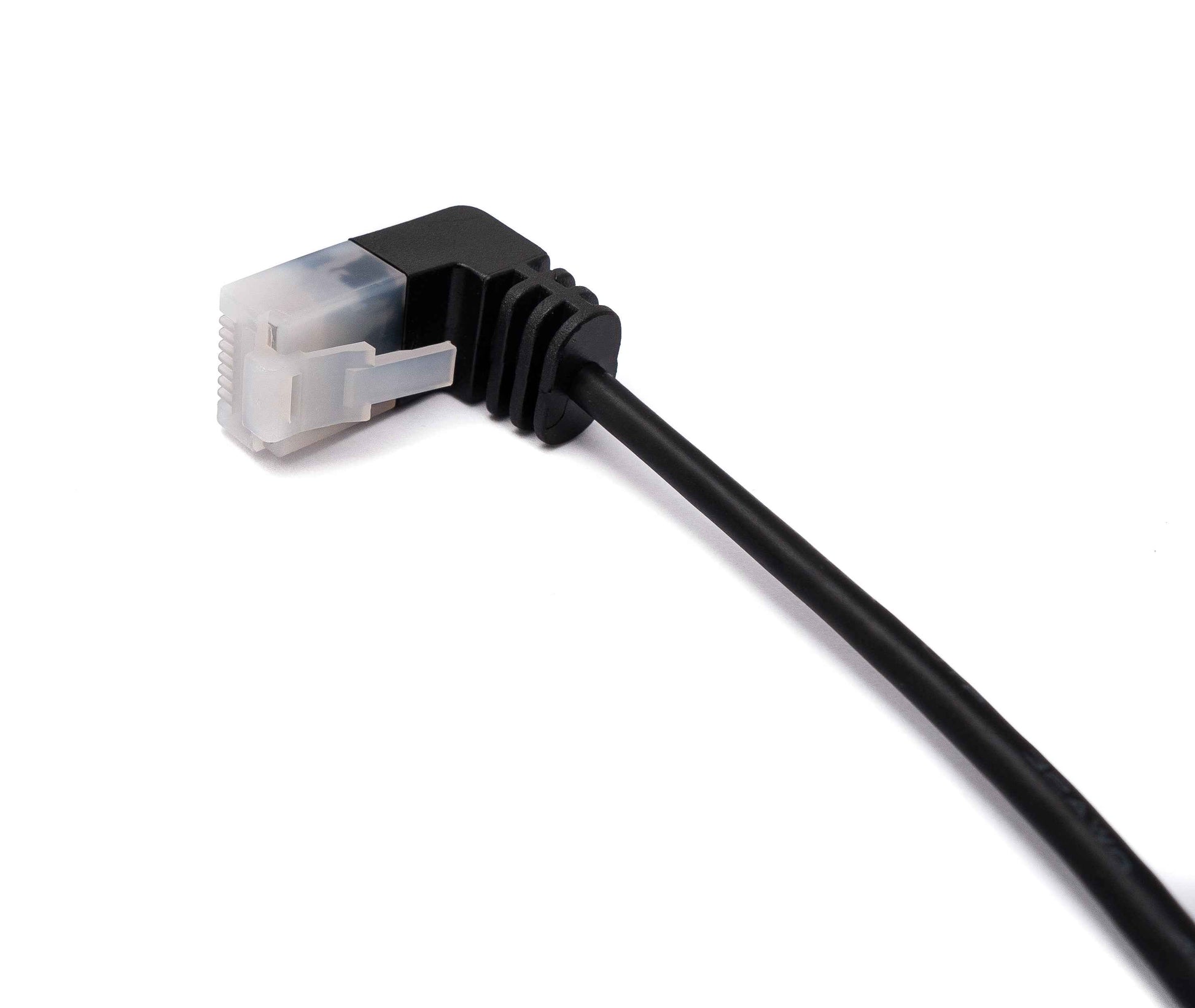 SYSTEM-S LAN Kabel 25 cm RJ45 8P8C STP Cat6 Stecker zu Stecker Winkel Schwarz