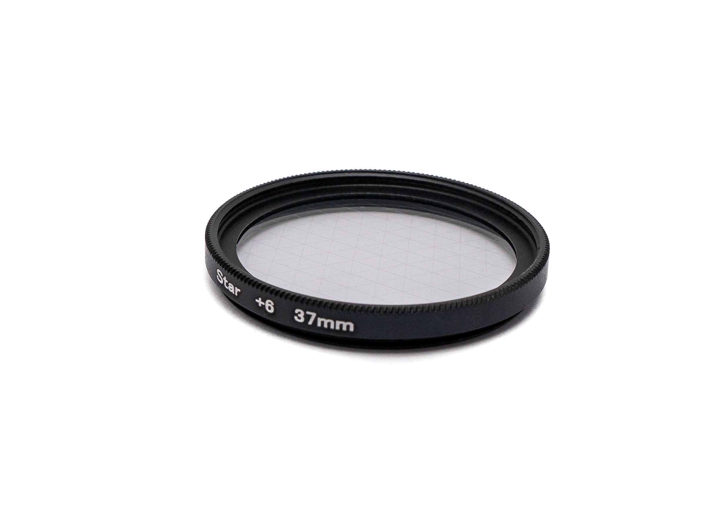SYSTEM-S Stern Filter 6 Punkt 37 mm Star Light Linse mit Clip für Smartphones in Schwarz