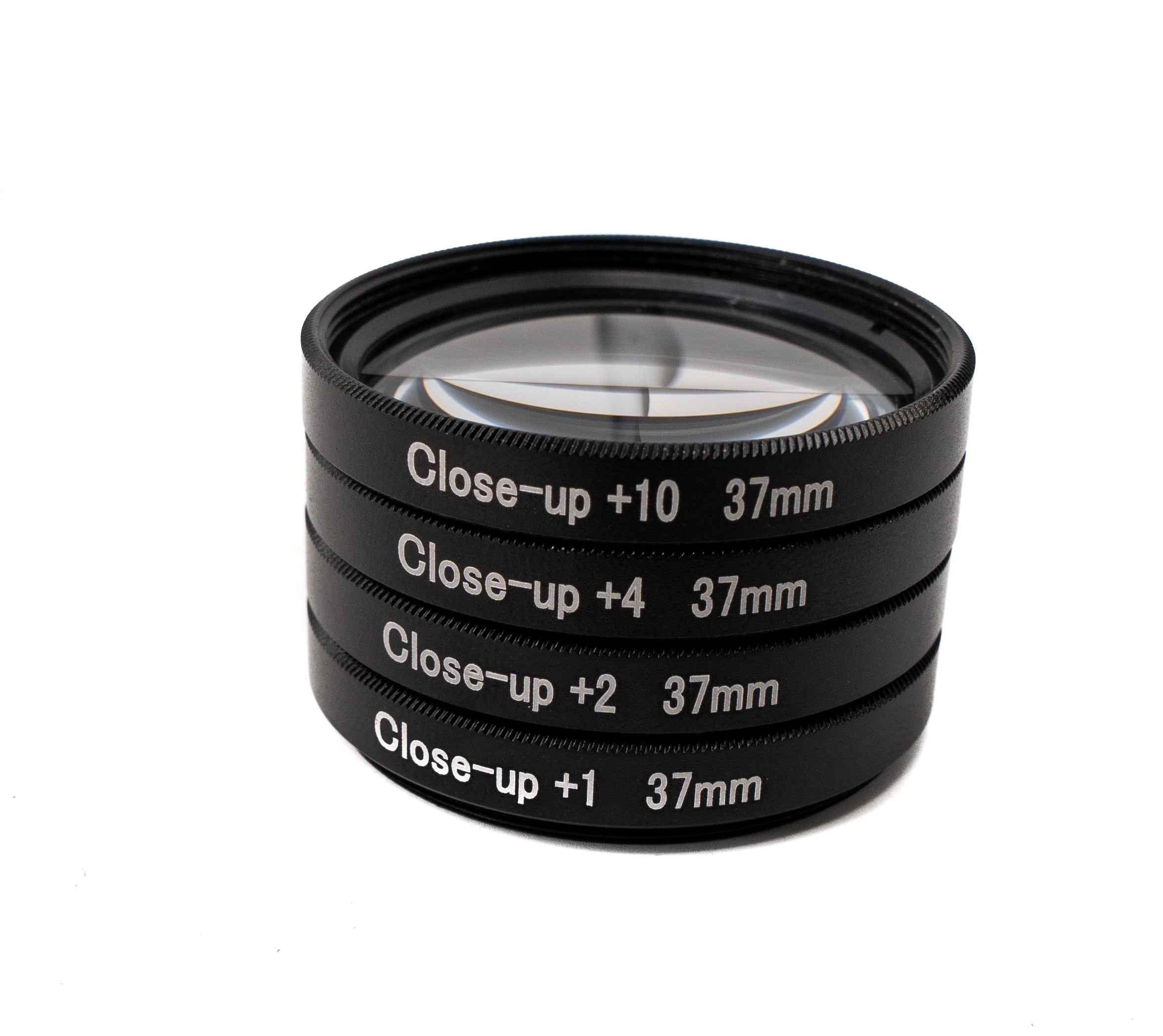 SYSTEM-S Makro Linse Set Zoom Close Up Filter Kit mit Clip Tasche in Schwarz