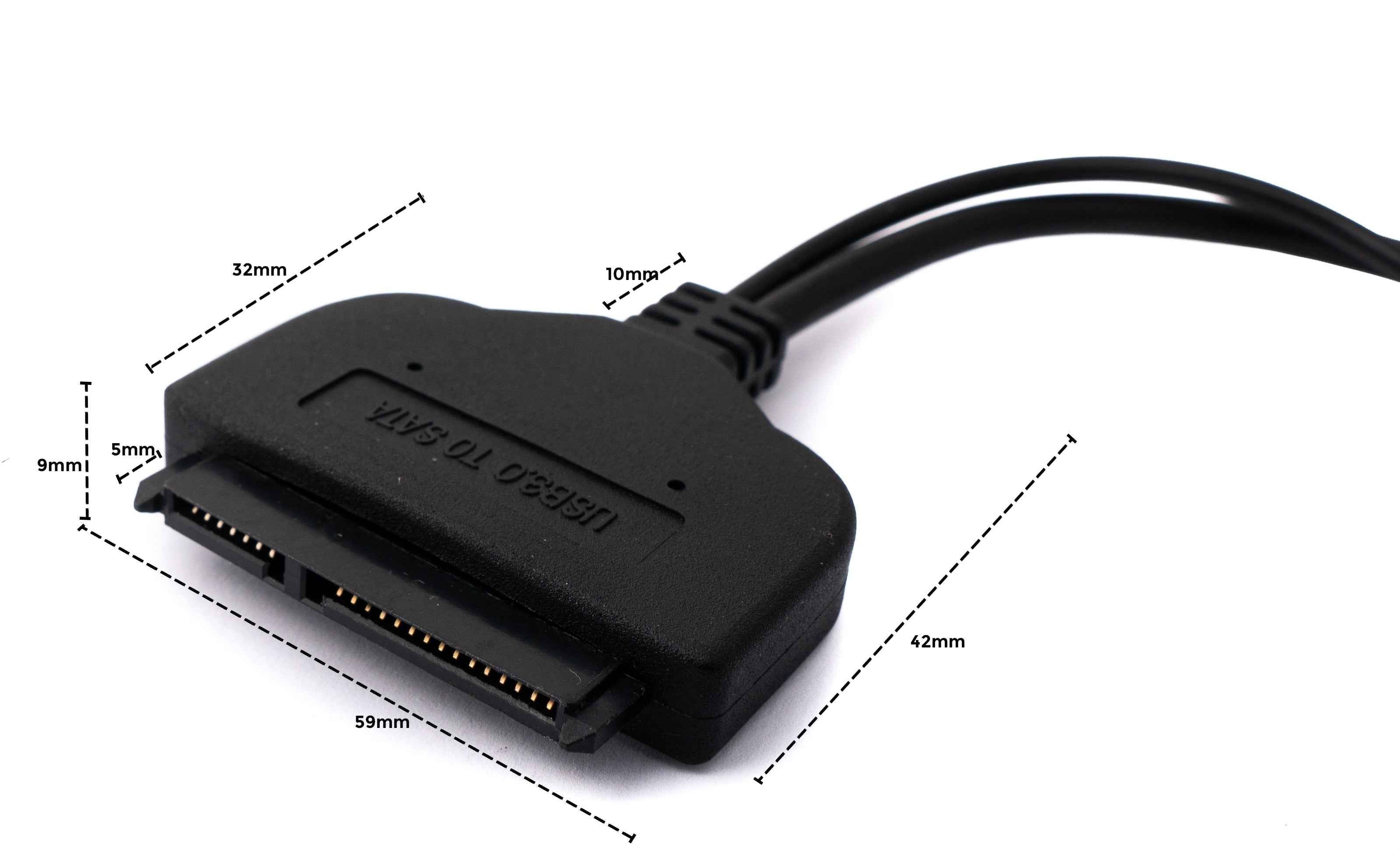 SYSTEM-S CFast Card 2.5 zu SATA 22Pin zu 2x USB 3.0 2.0 Typ A Stecker für HDD SSD